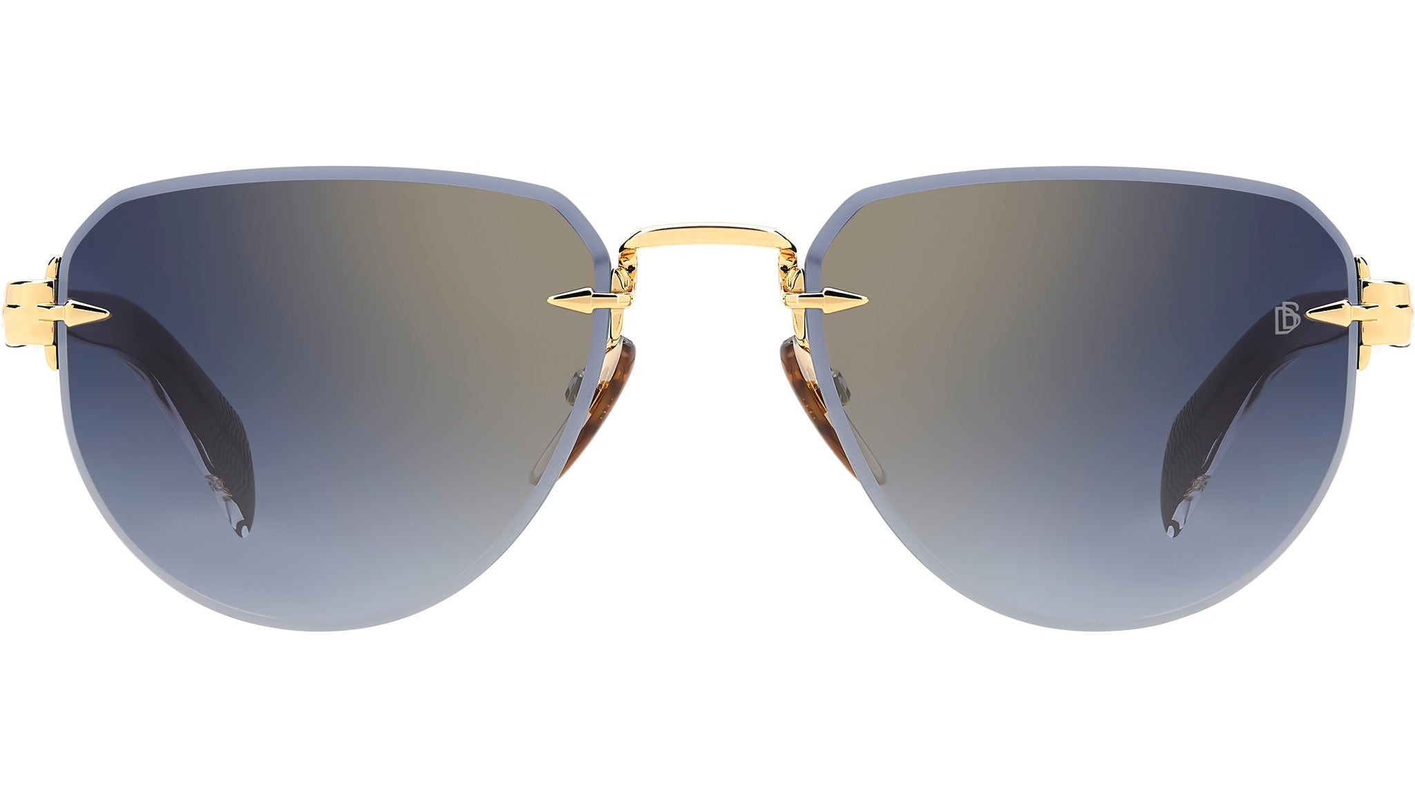 David Beckham DB 7144/S RHL 1V Sunglasses Gold Black - eye-oo.com