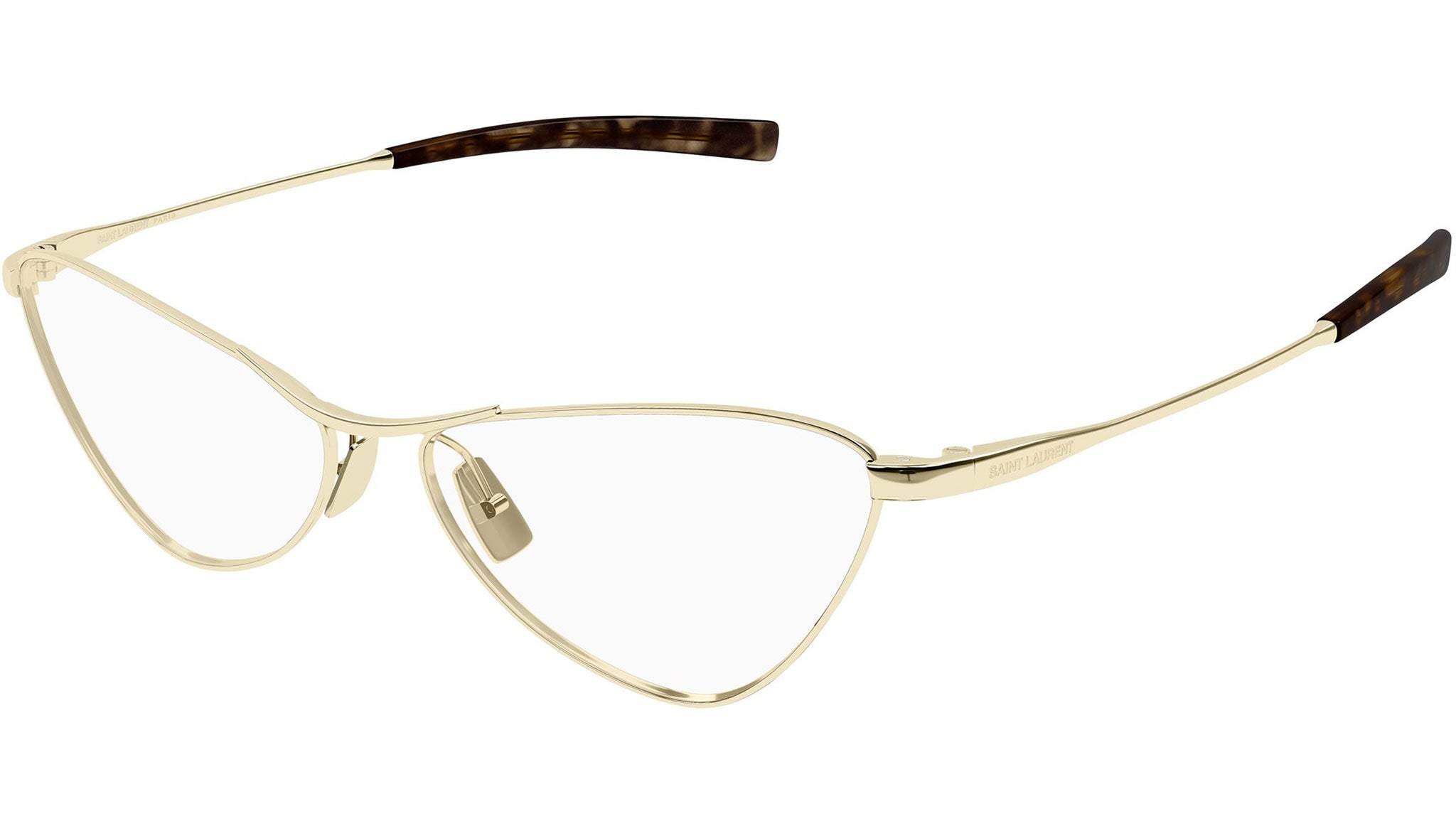 Saint Laurent Cat Eye-Frame Metal Sunglasses Gold Womens SAINT LAURENT Women main image 3