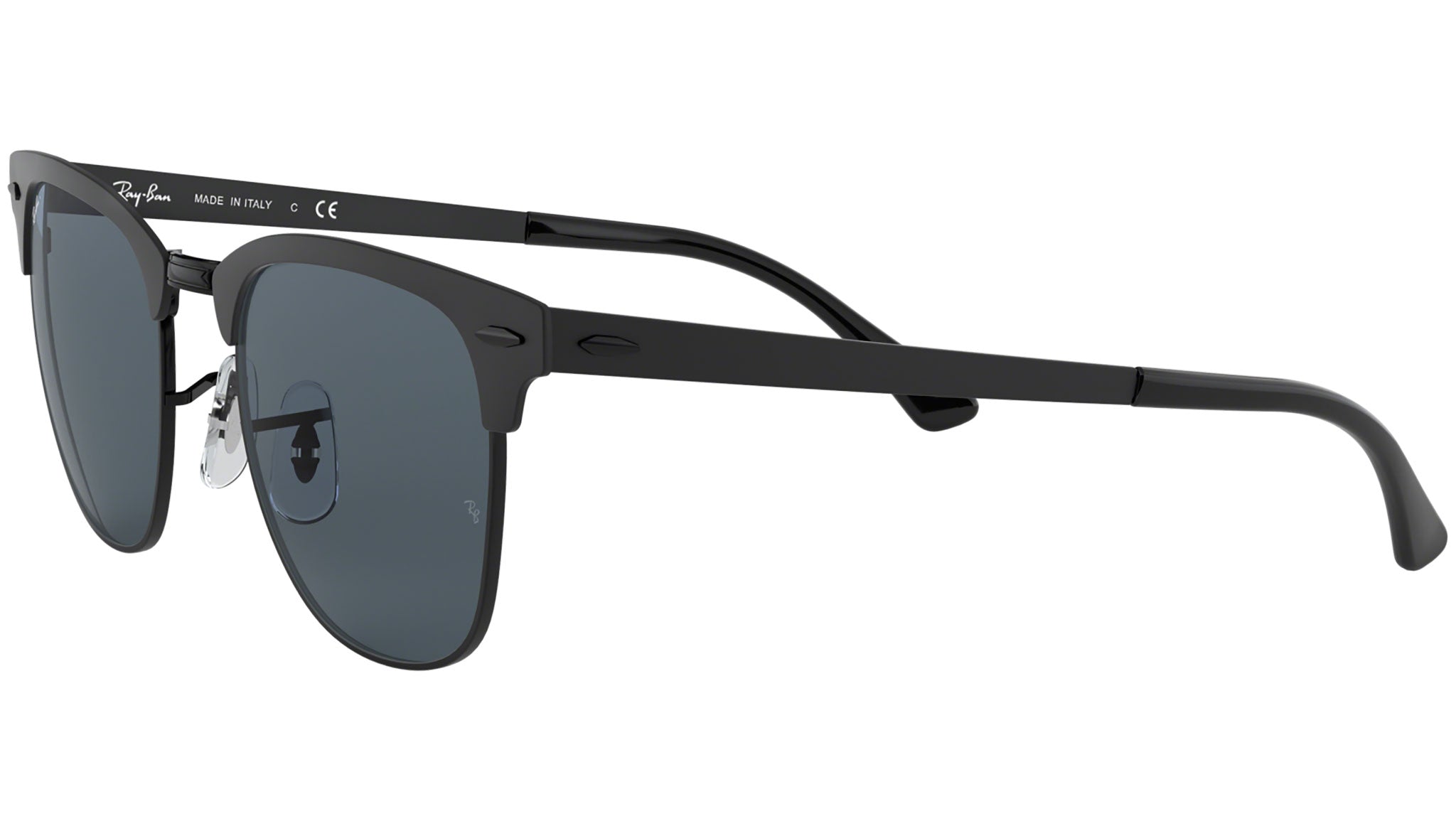 小物 Almost New Rayban RB3716 Matte Black Ray-Ban Clubmaster Metal RB3716 186/R5 Black Sunglasses - eye-oo.com