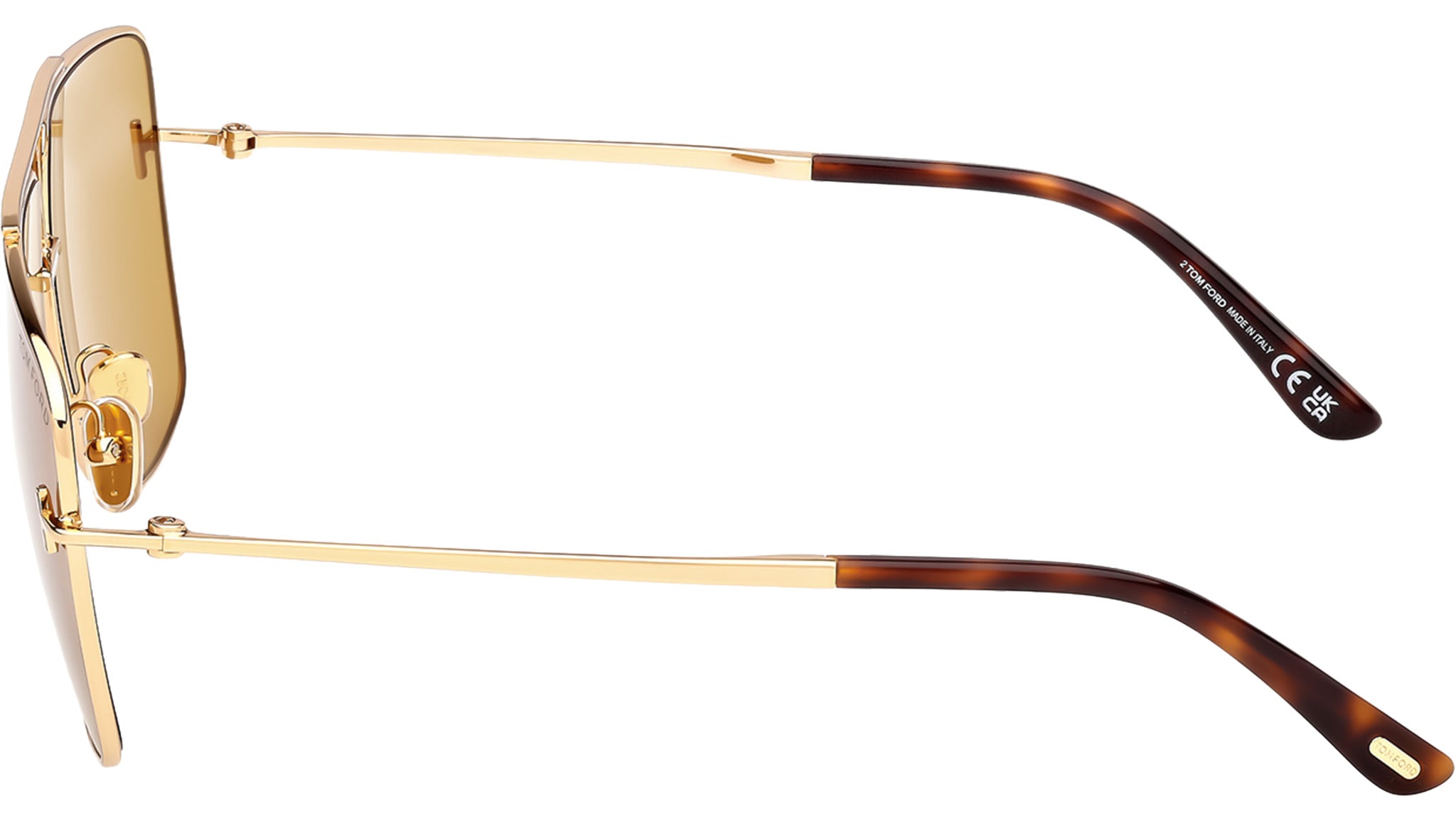 Tom Ford Eliott-02 Sunglasses FT1307 30E Shiny Deep Gold - eye-oo.com