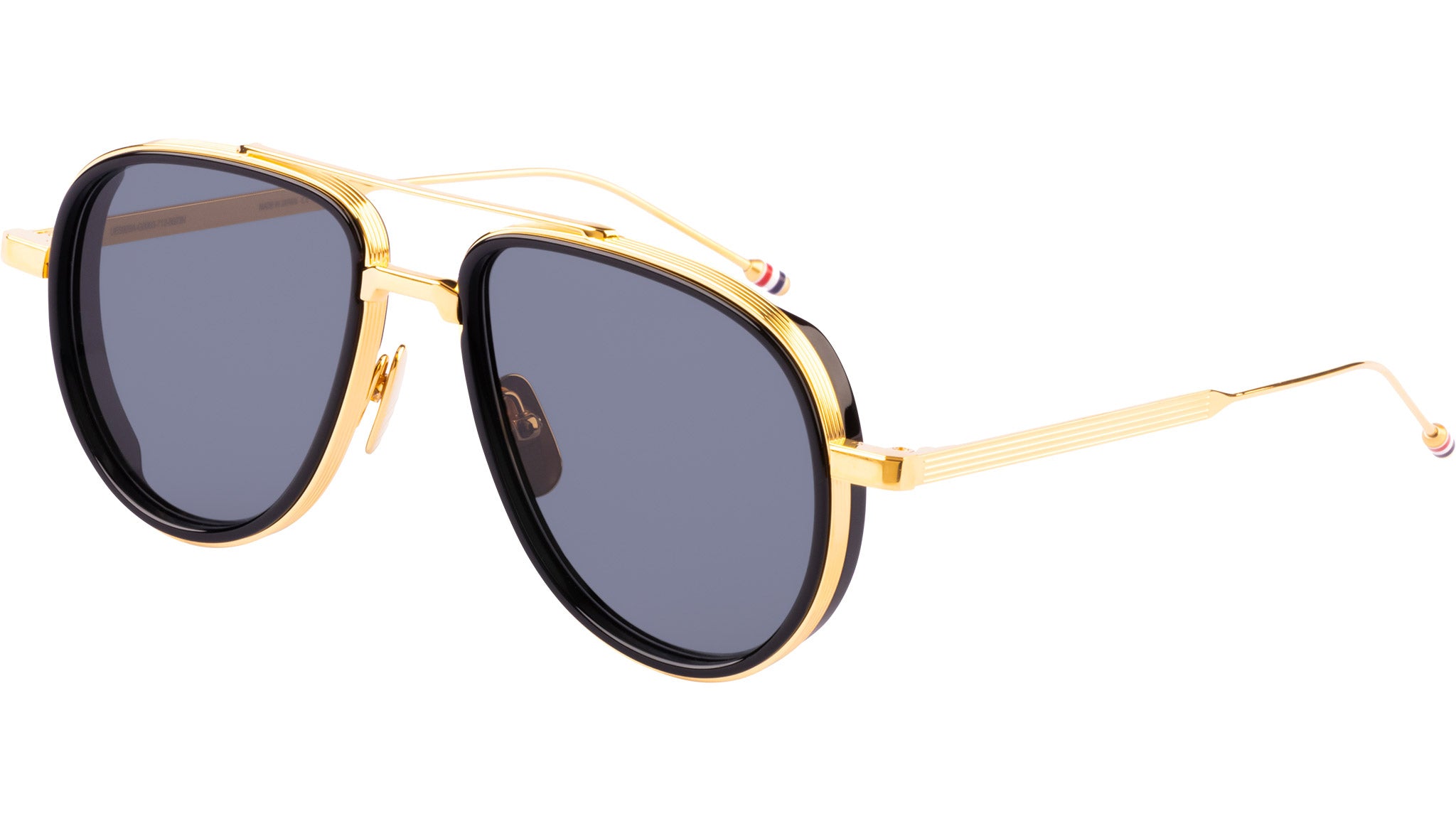 Thom Browne UES929A Sunlasses 712 Black Gold - eye-oo.com