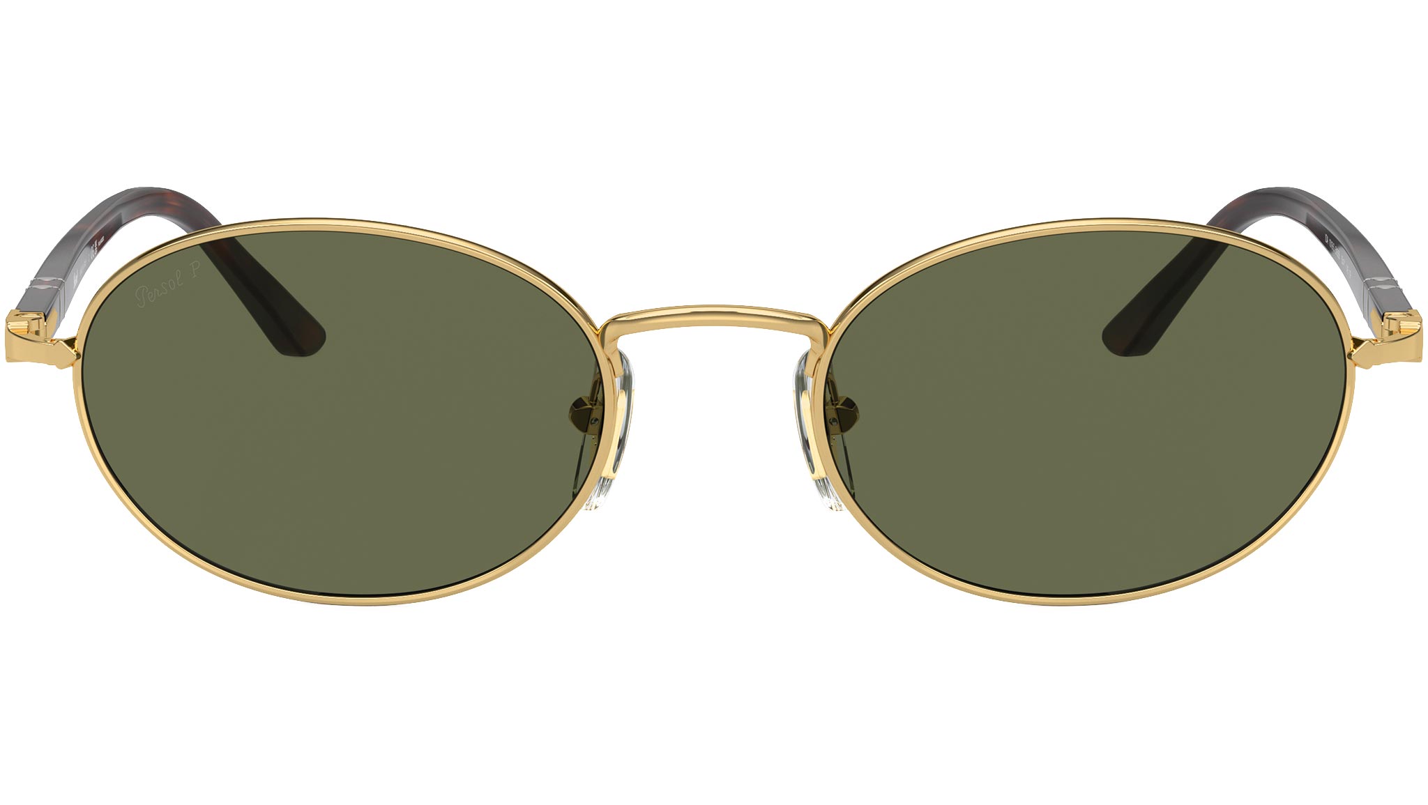Persol Sunglasses PO1018S Gold 515/58 Green Lens