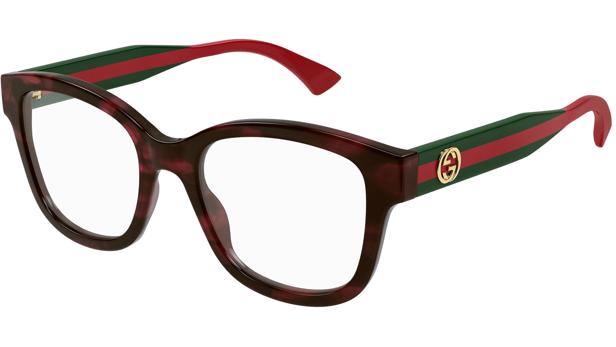 Gucci Eyeglasses GG1863O 003 Melange Burgundy Havana - eye-oo.com