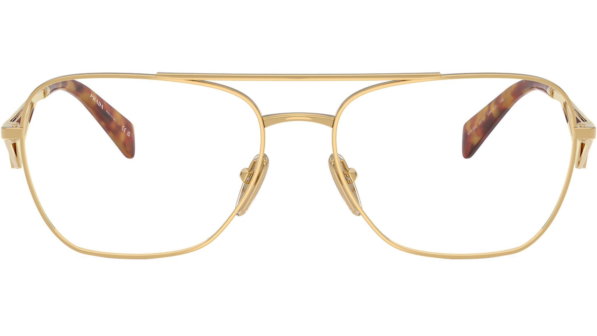 PR B50V Prada Glasses 5AK1O1 Gold - eye-oo.com