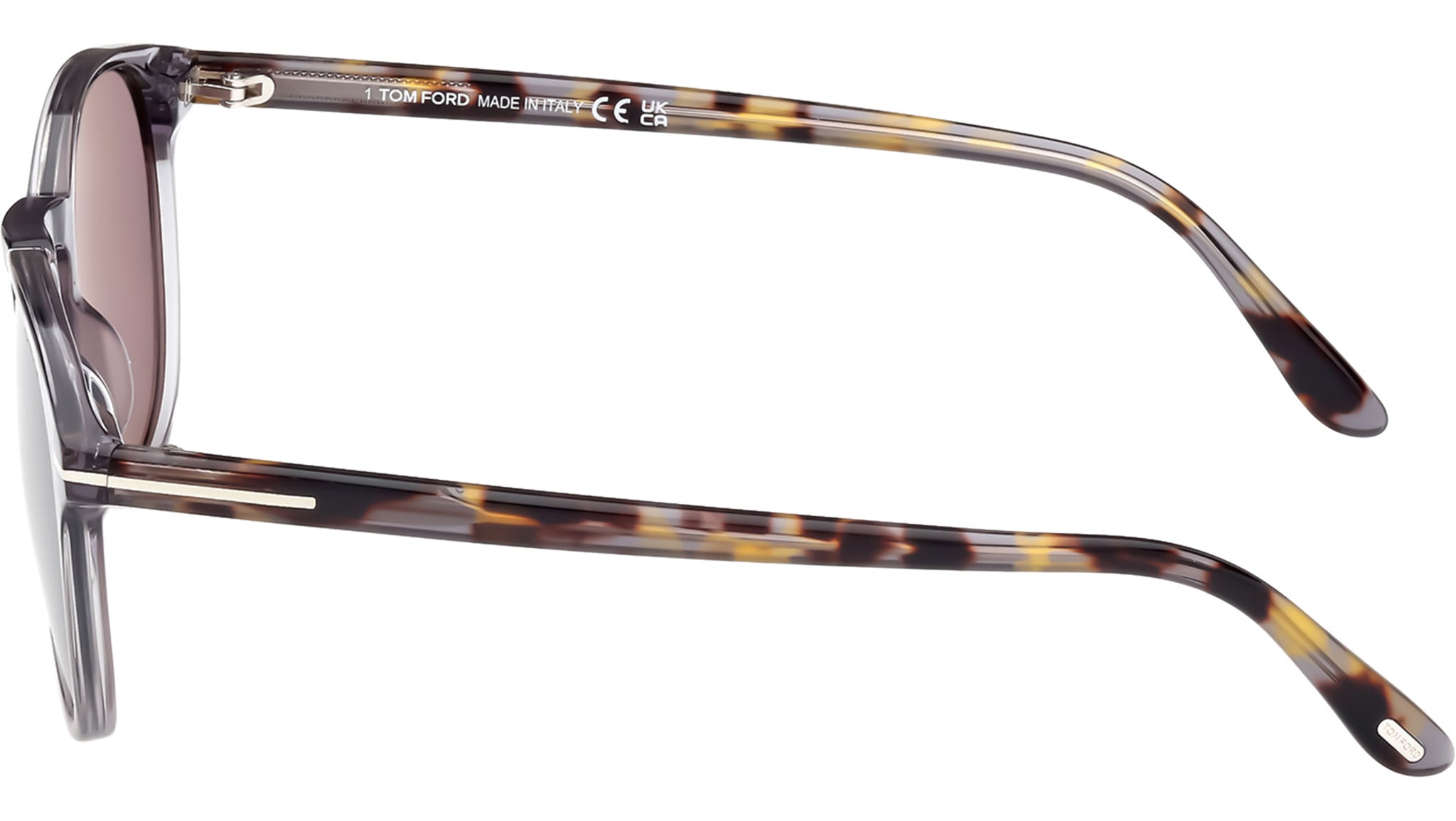 Tom Ford Lewis Sunglasses FT1097 20C Shiny Grey / Havana - eye-oo.com