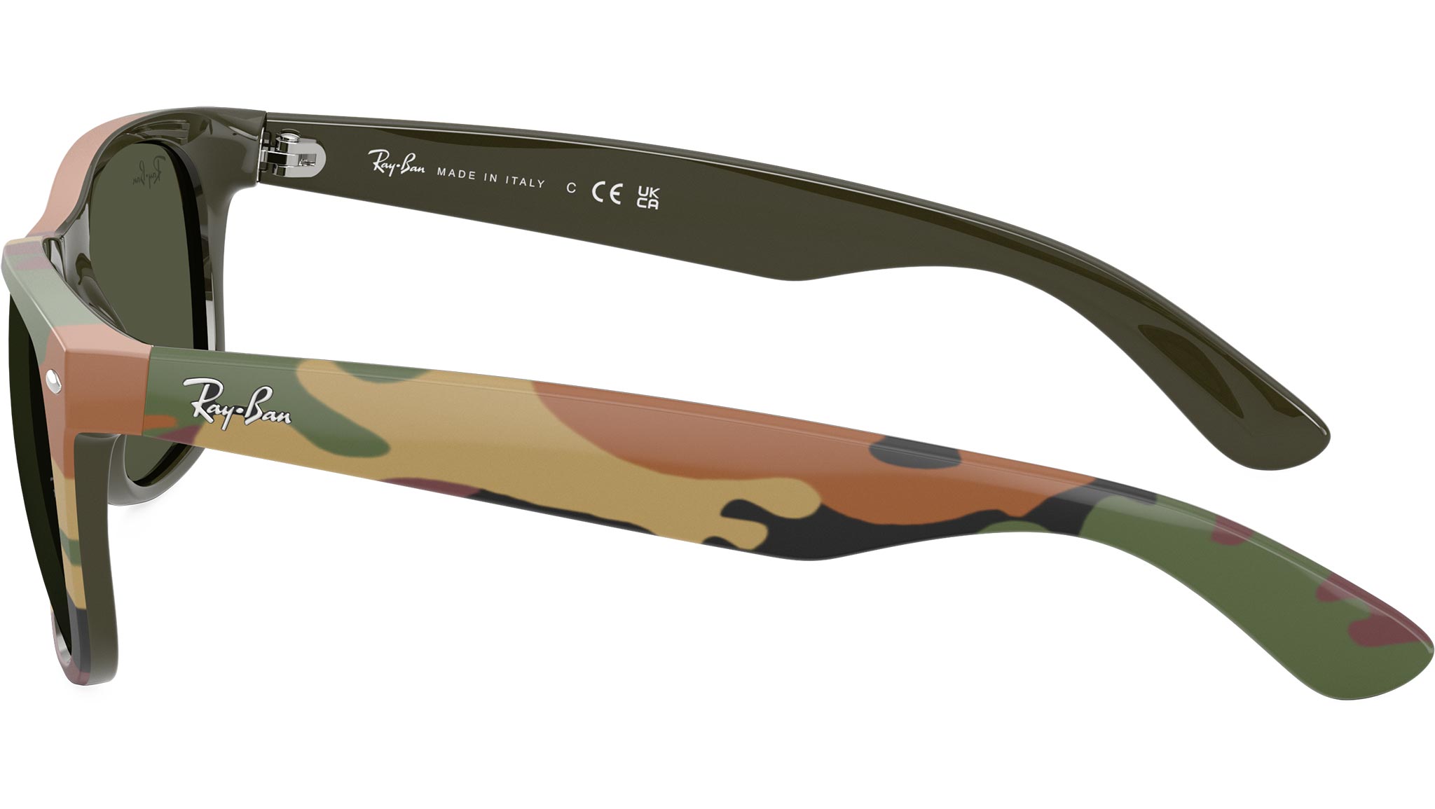 RB2132 Ray-Ban Sunglasses 682331 Green / Green Camouflage - eye-oo.com