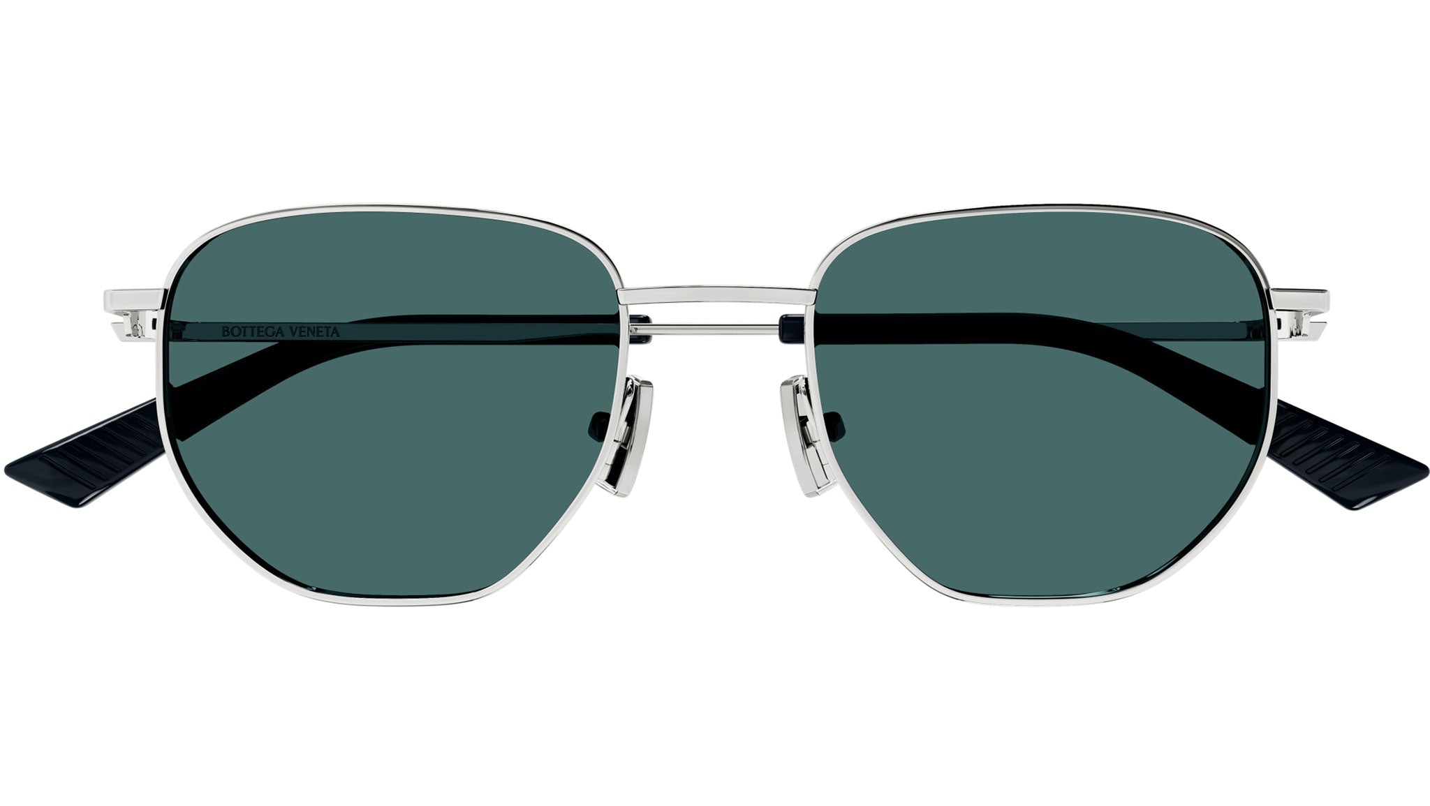 ボッテガ ヴェネタ BV1301S 004 サングラス グリーン シルバー Bottega Veneta Sunglasses BV1301S 004 Shiny Silver - eye-oo.com