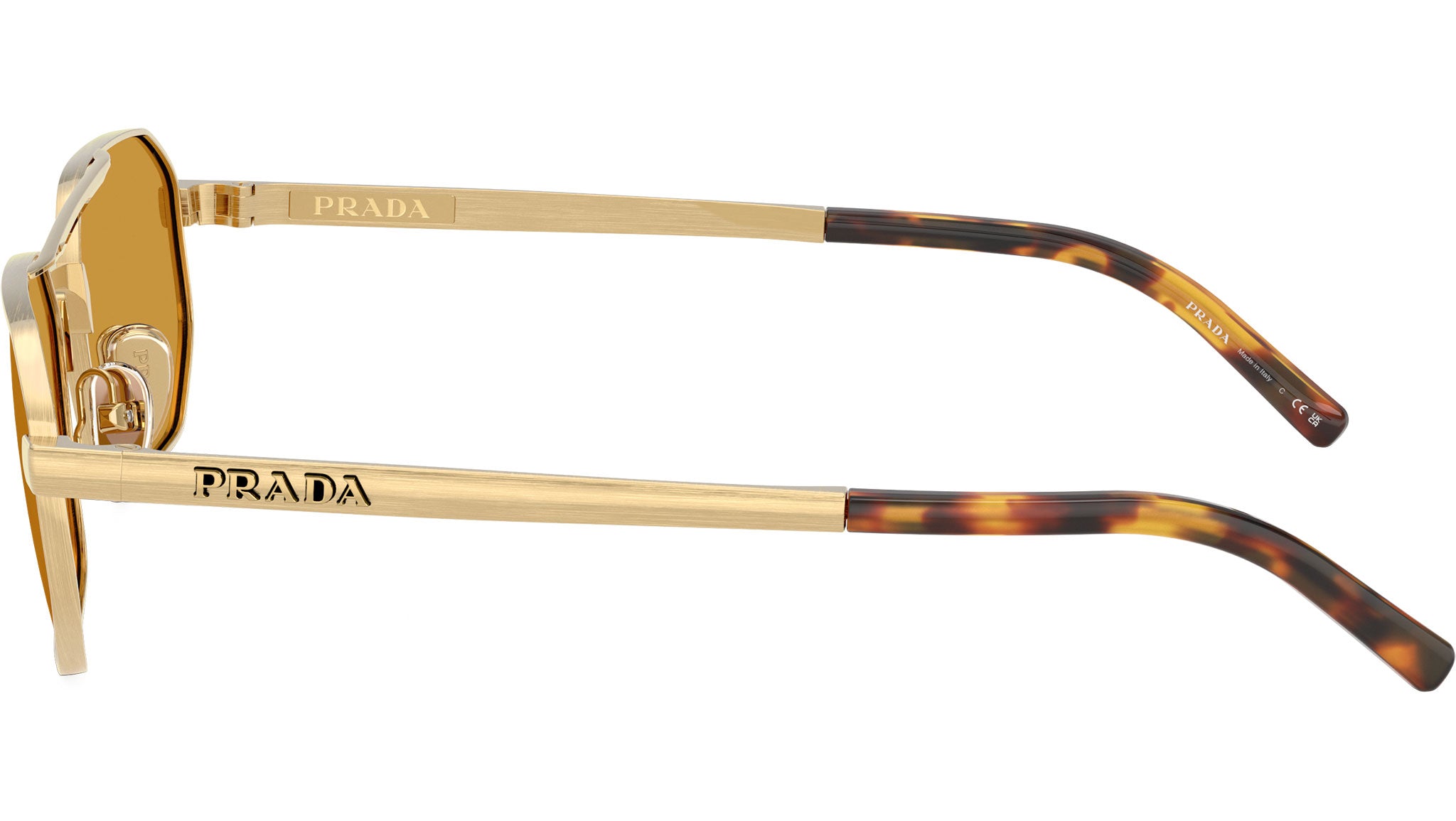 PR D53S Prada Sunglasses 24J50P Satin Gold - eye-oo.com
