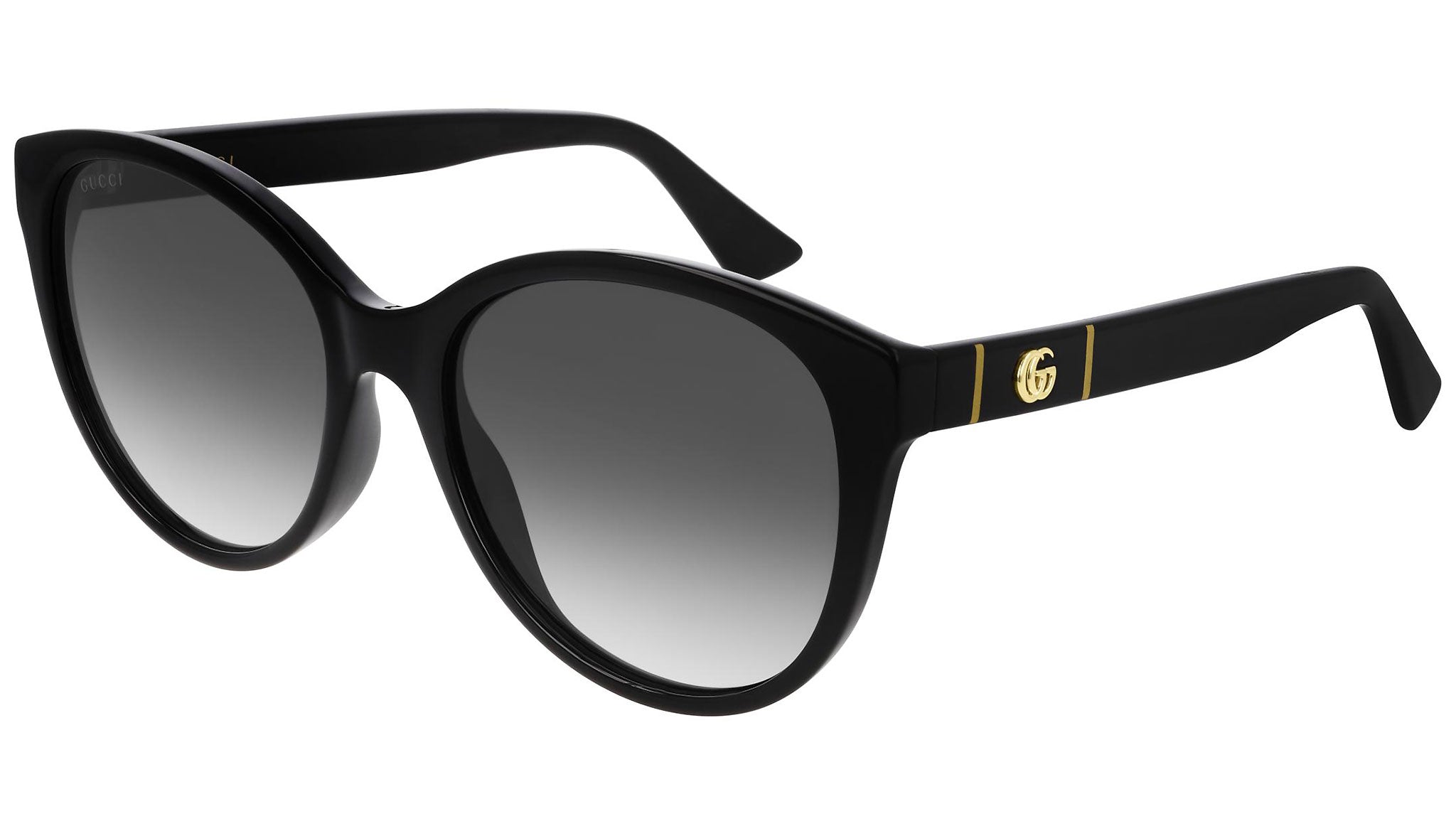 Gucci GG0631S 001 Black Grey Cat Eye Sunglasses - eye-oo.com display picture 3