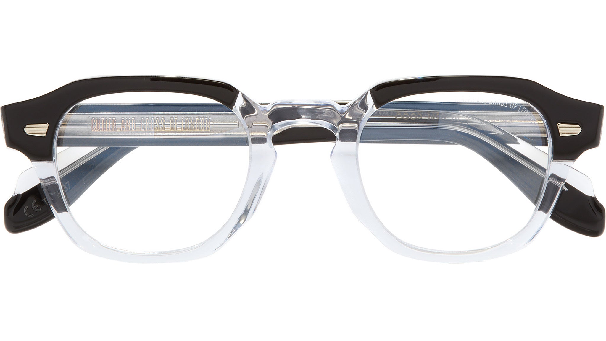アーチスト hiro C オリジナル デスアンドオールヒズフレンズ Cutler and Gross 1420 01 Optical Frame Black On Crystal - eye-oo.com