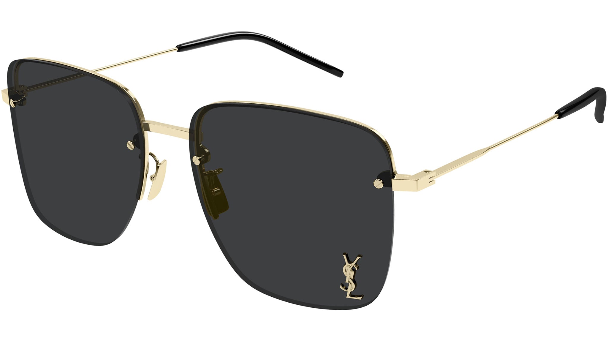 Saint Laurent SL 312 M 013 Rectangular Sunglasses Gold - eye-oo.com