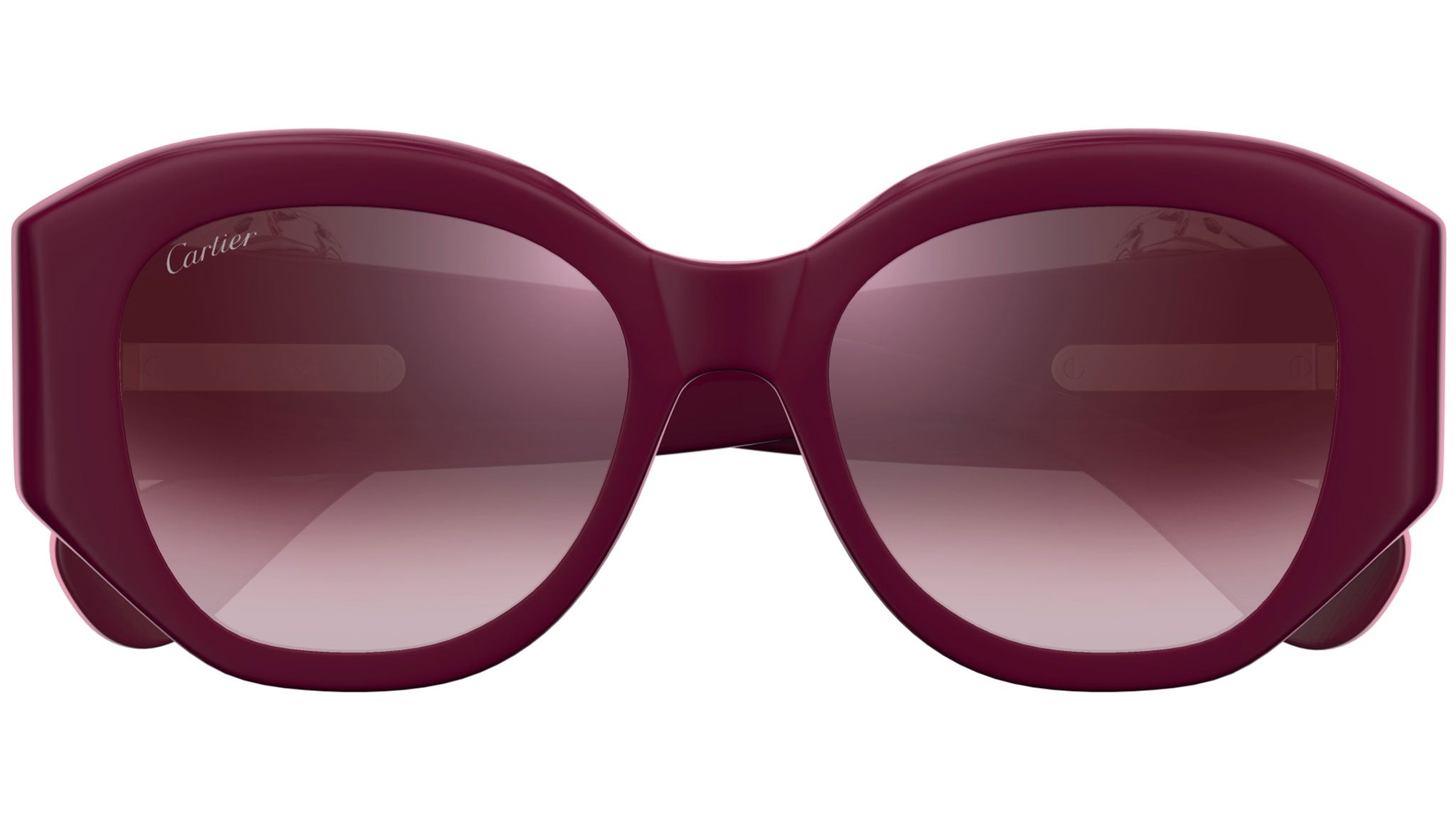Cartier CT0502S 004 Sunglasses Shiny Burgundy - eye-oo.com display picture 1