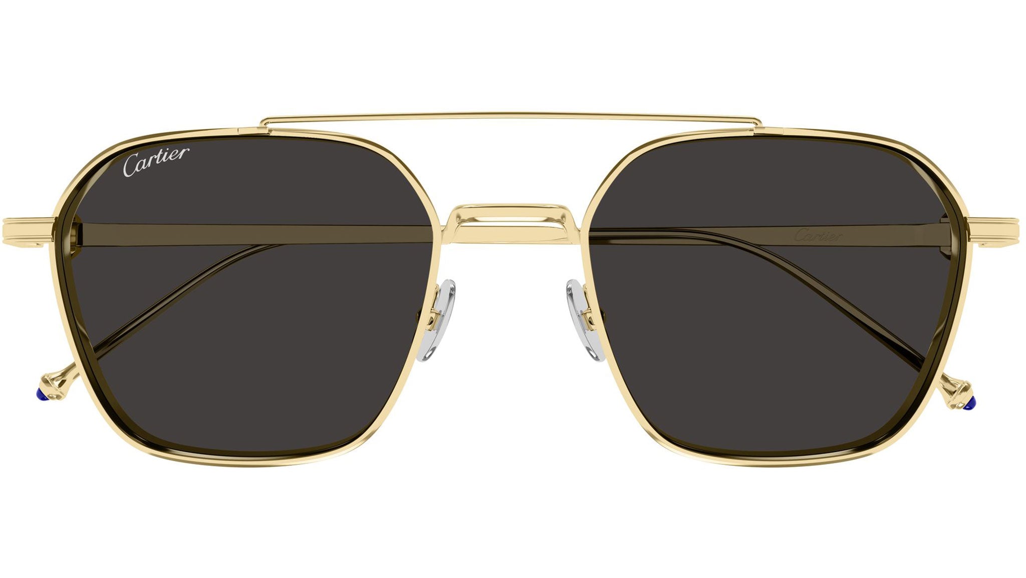 Cartier CT0618S Sunglasses 001 Shiny Gold Grey - eye-oo.com