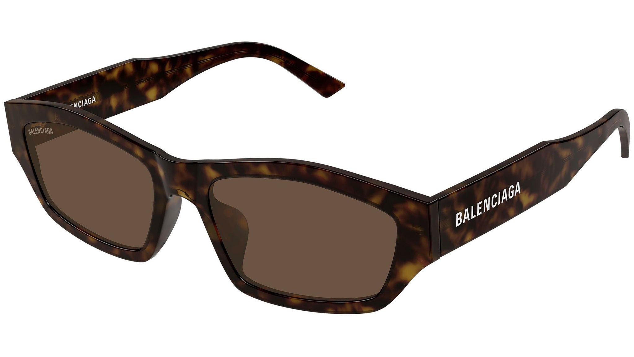 BB0448SK Balenciaga Geometric Sunglasses 002 Havana - eye-oo.com