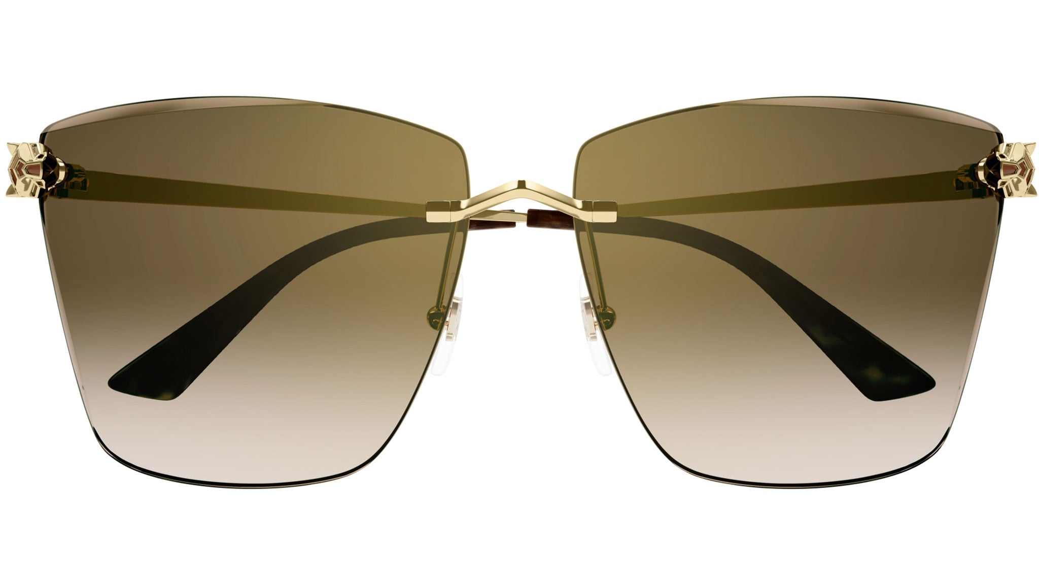 Panthère de Cartier Sunglasses CT0397S 002 Gold Brown - eye-oo.com