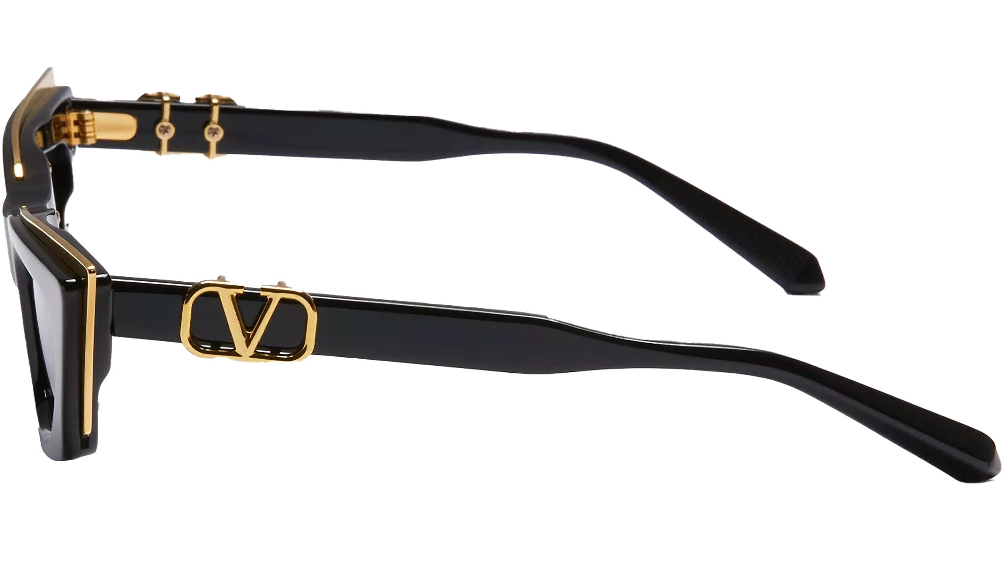 Valentino V GOLDCUT I Sunglasses Black Yellow Gold - eye-oo.com display picture 1