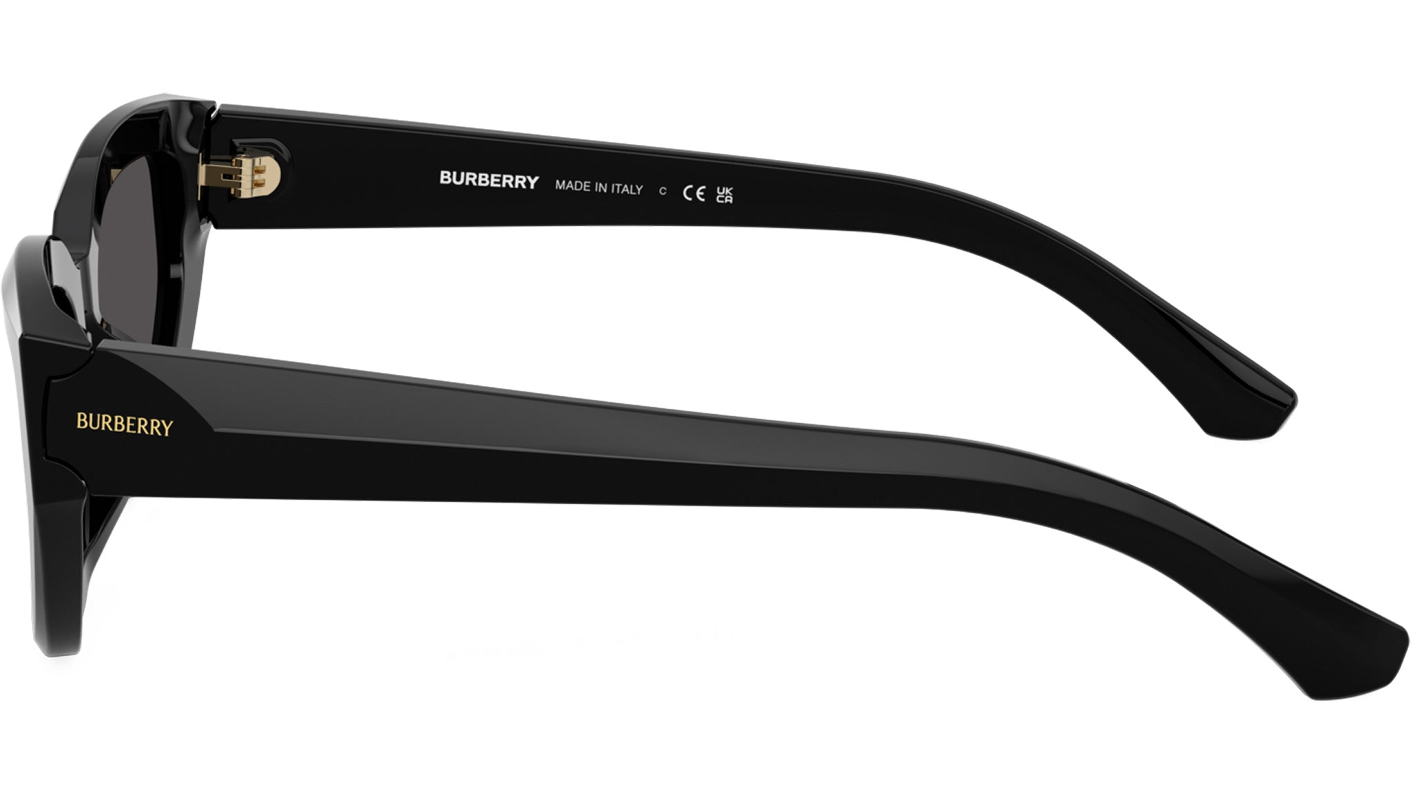 Burberry Polarized Black Oversized Sunglasses Burberry BE4344 Daisy Shiny Black Prescription Sunglasses main image 2