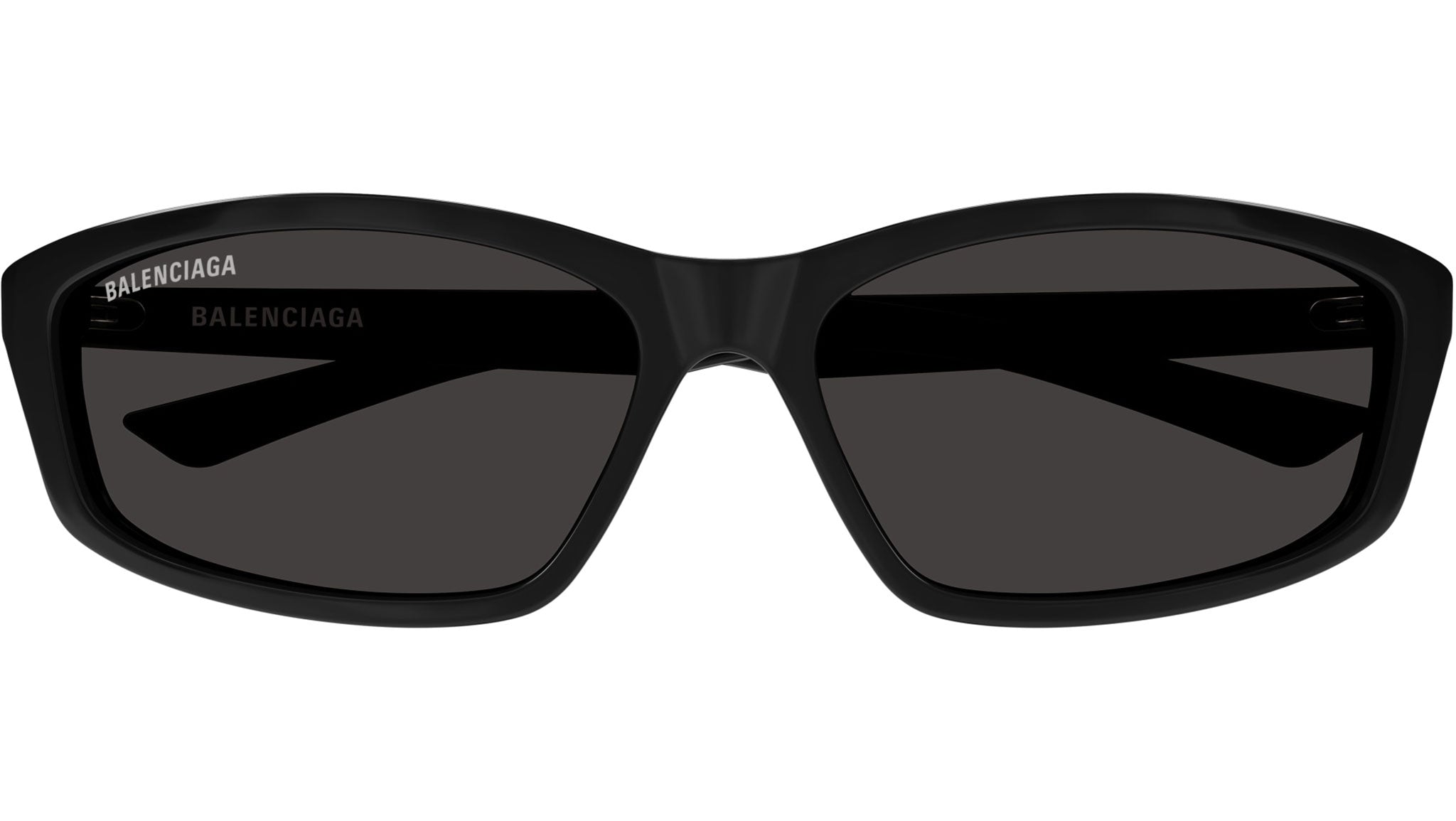 BB0401S Balenciaga Rectangular Sunglasses 001 Black - eye-oo.com