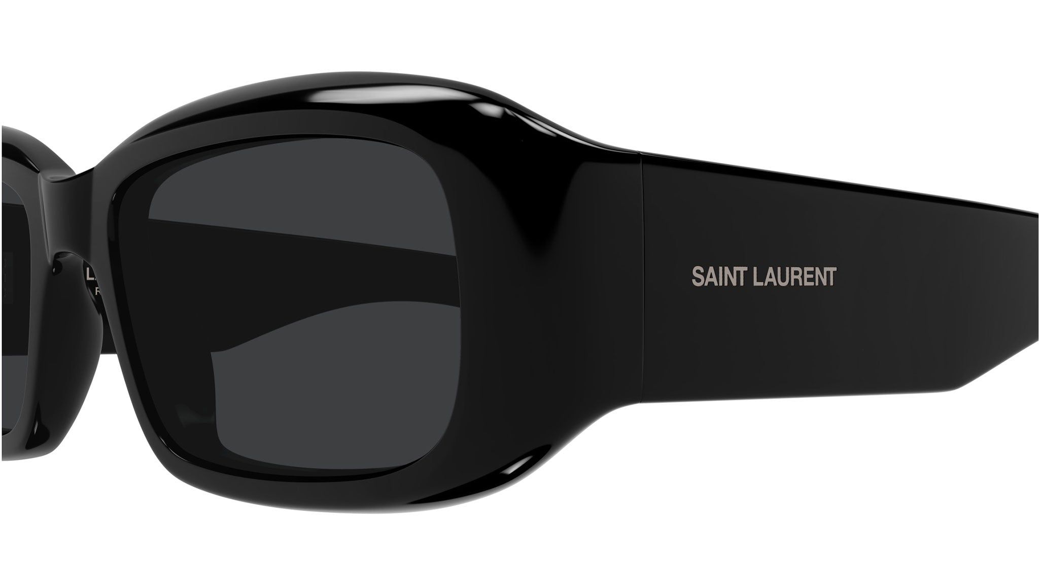 Saint Laurent SL 809 001 Rectangular Sunglasses Black - eye-oo.com