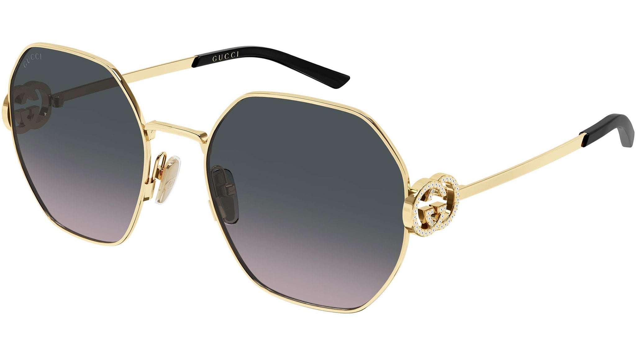 Gucci GG2046S 002 Gold Gradient Grey Sunglasses - eye-oo.com display picture 3