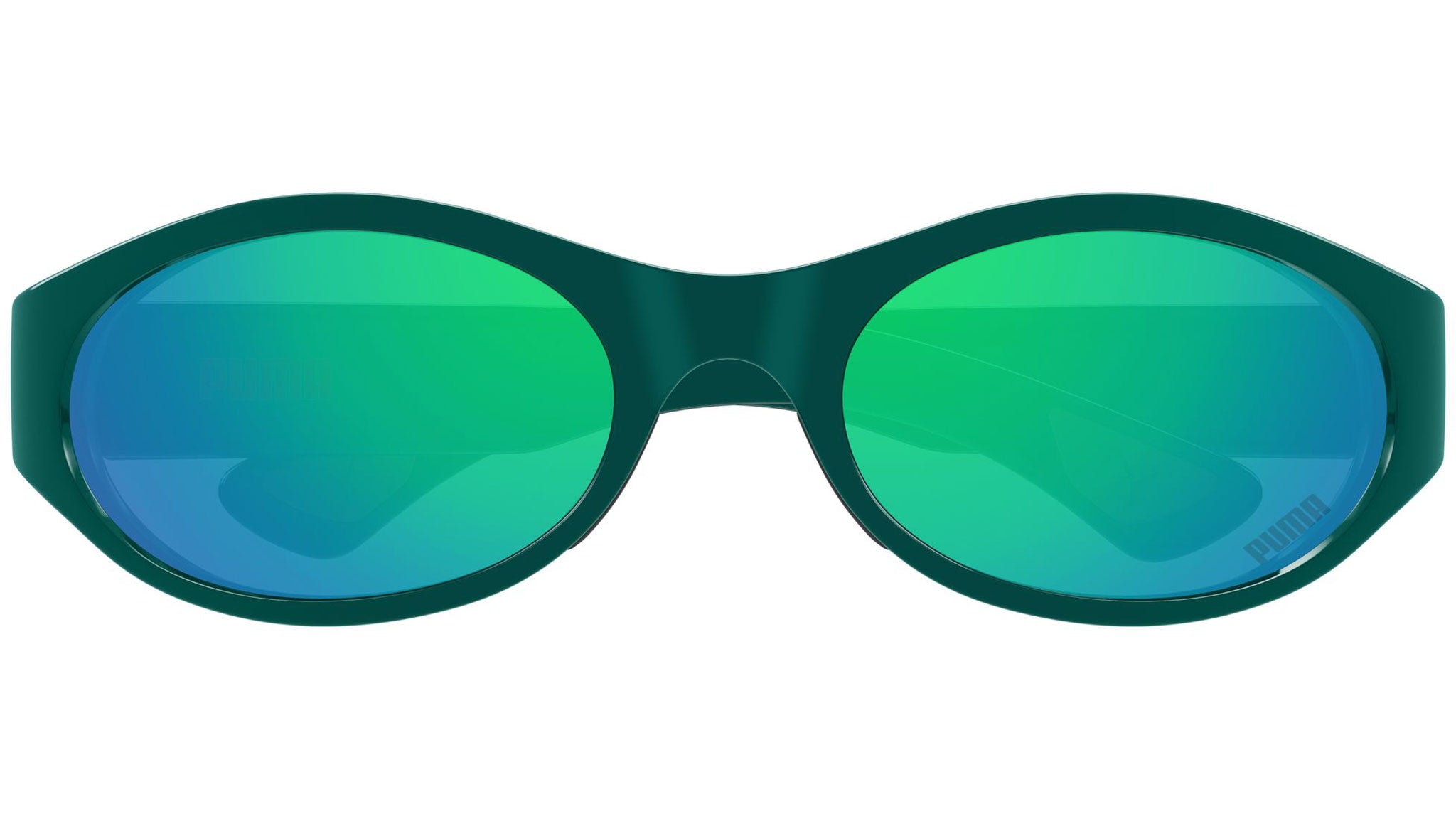 Puma PU0520S Panthos Sunglasses 003 Green Grey Sunglasses - eye-oo.com
