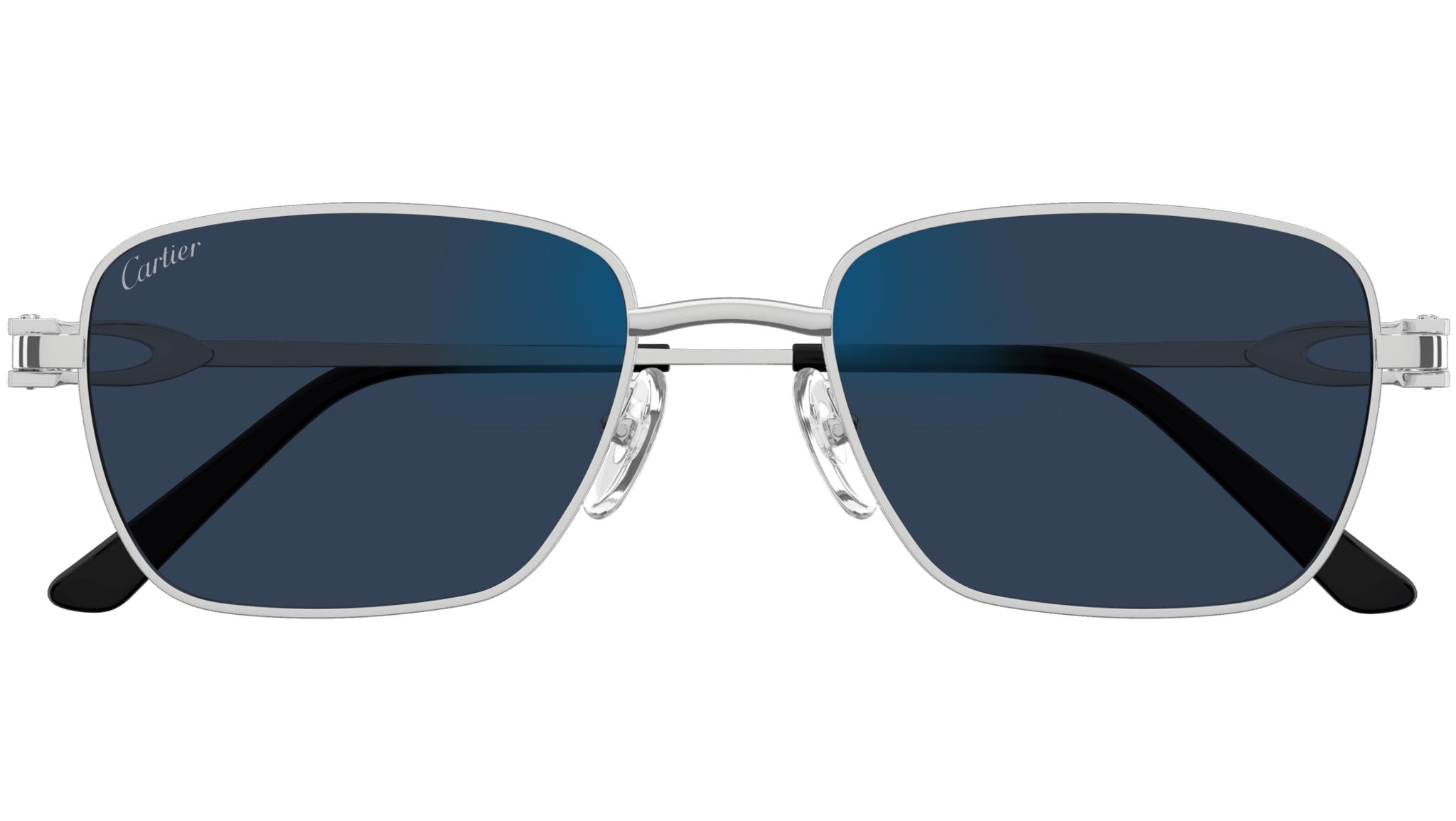 Cartier CT0519S 001 Sunglasses Shiny Platinum - eye-oo.com