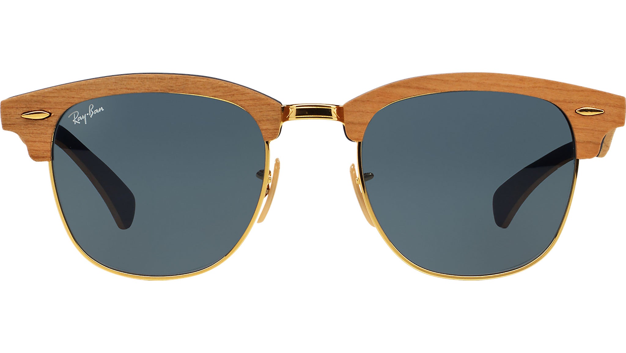 Ray Ban Wood Clubmaster Sunglasses Ray-Ban Sunglasses Clubmaster Wood RB-3016-M 1217/9U main image 4