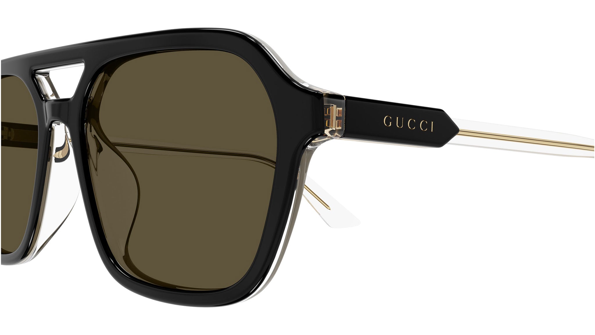 NWT Gucci GG1823SA-003 Sunglasses Gucci GG1823SA 003 Pilot Sunglasses Solid Black Crystal  main image 4