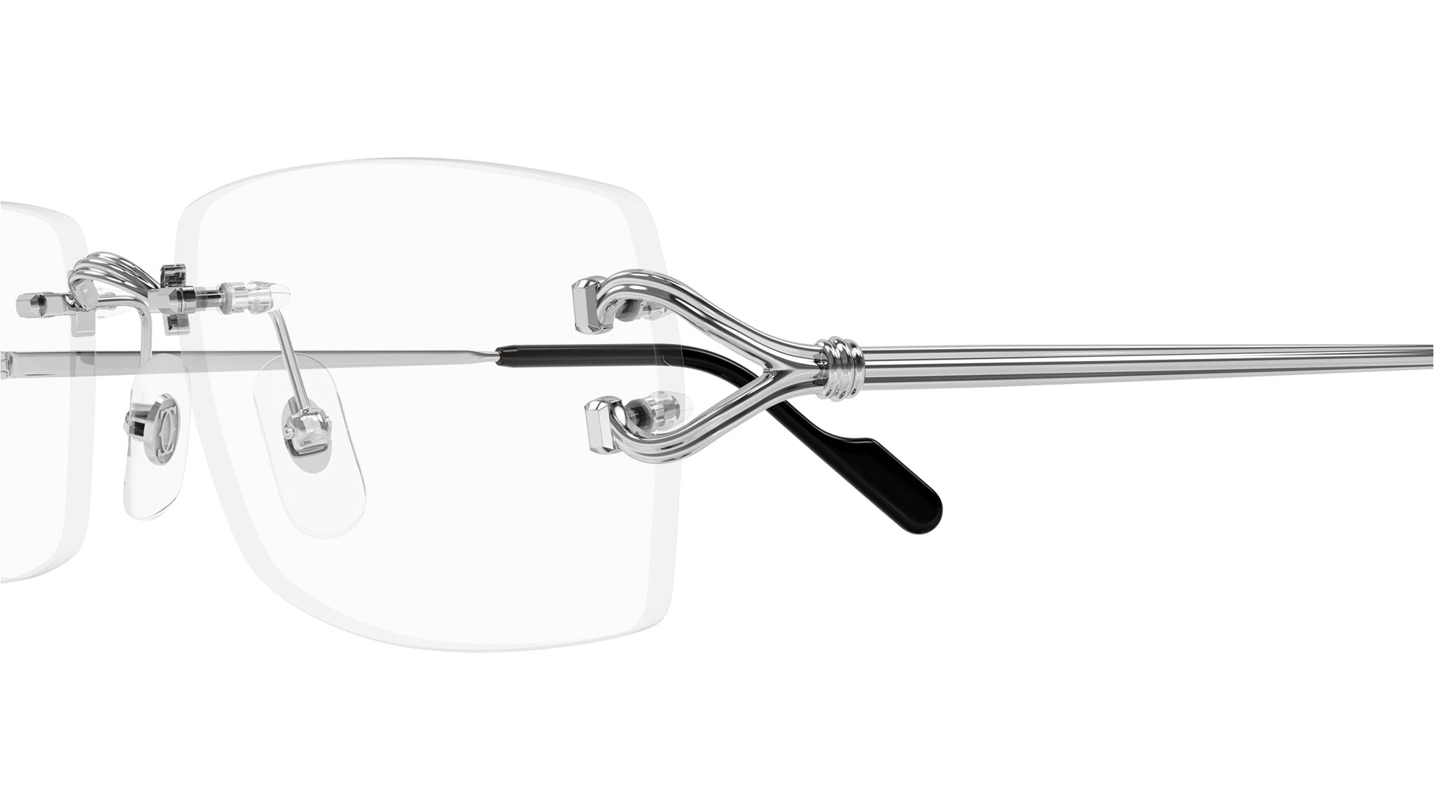 Cartier CT0563O 002 Eyeglasses Shiny Platinum - eye-oo.com