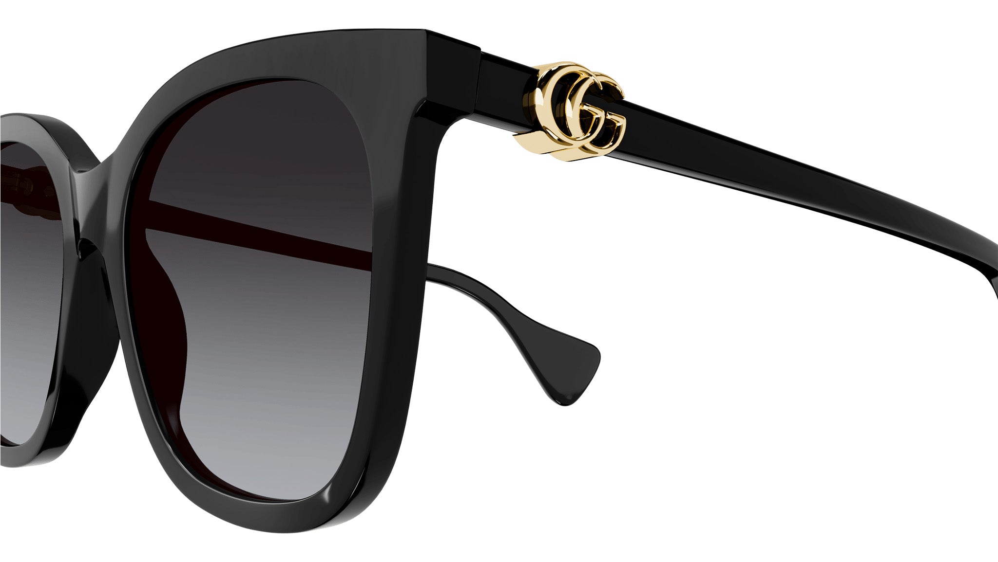 Gucci GG1071S 001 Black Grey Cat Eye Sunglasses - eye-oo.com