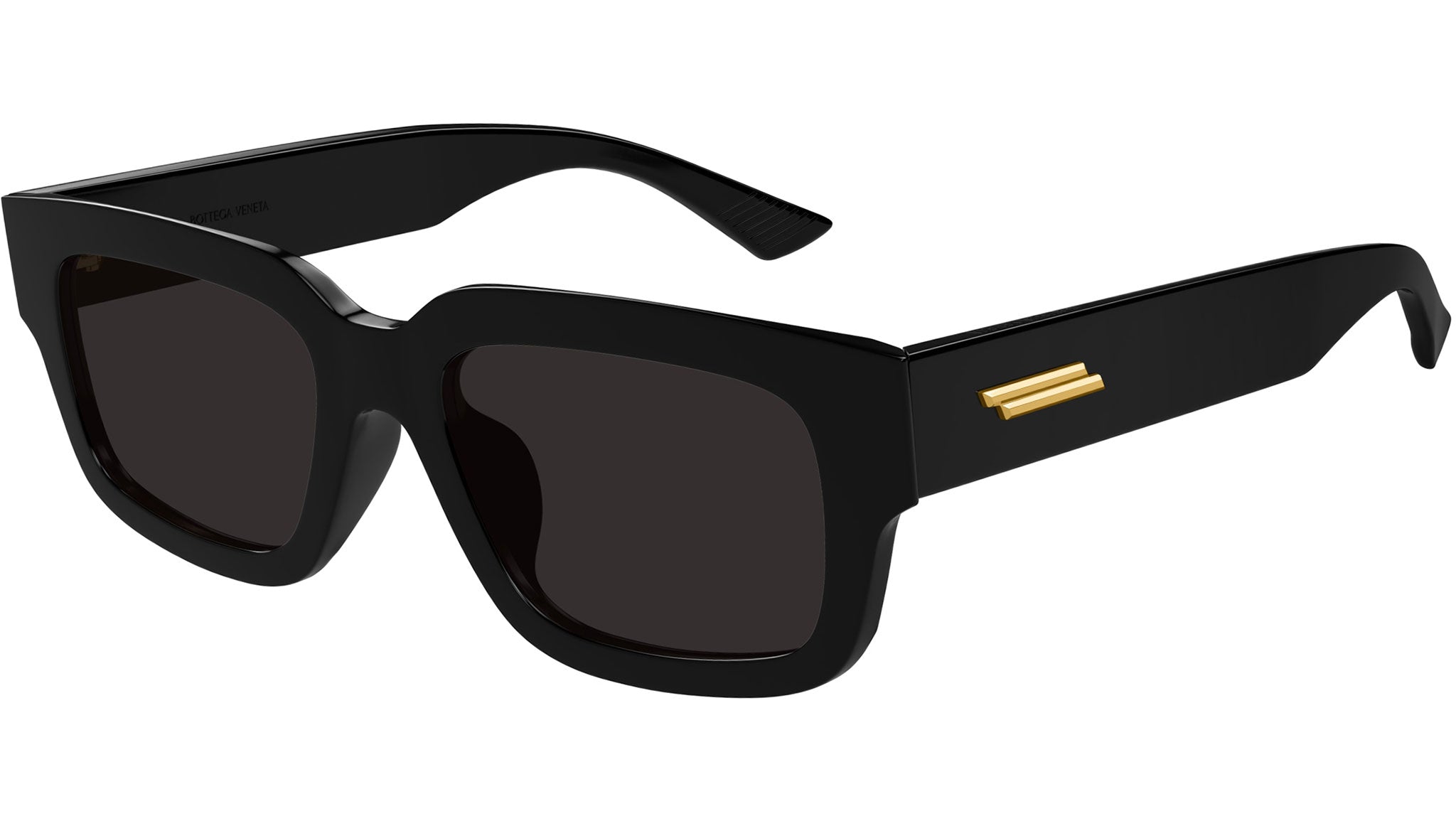 BV1359SA Bottega Veneta Rectangular Sunglasses 001 Solid Black