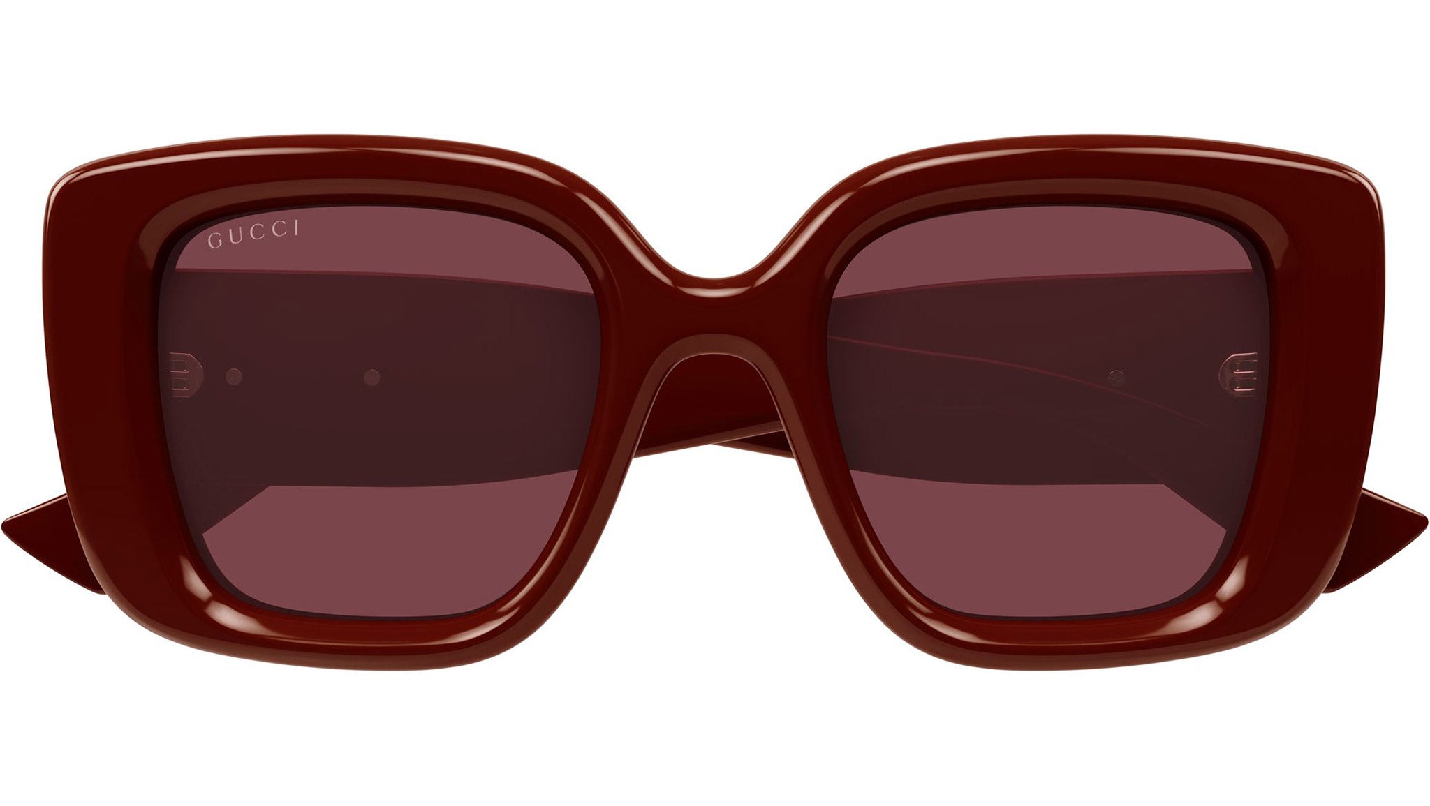 Gucci GG2909/S Butterfly Sunglasses Burgundy Gold Metal Oversized Made in Italy Gucci GG0252S 004 63mm Butterfly Sunglasses in Gold/Pink  main image 4