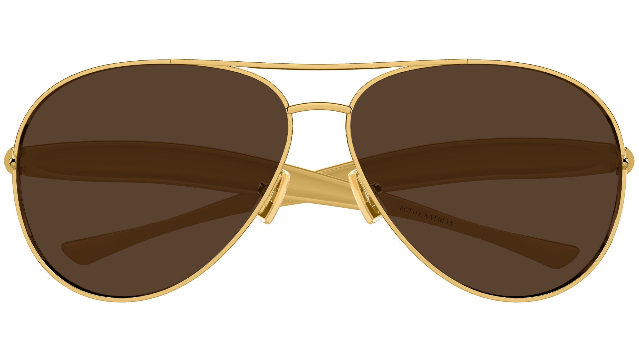 BOTTEGA VENETA ゴールド サングラス BV1305S Bottega Veneta Pilot Sunglasses 007 Shiny Gold - eye-oo.com