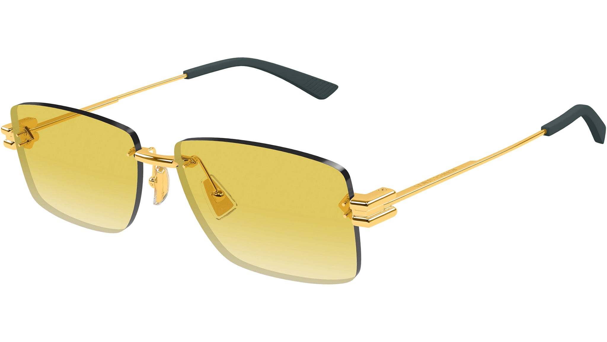 と*し様 BOTTEGA VENETA サングラス BV1126S Bottega Veneta Rectangular Sunglasses 006 Shiny Gold - eye