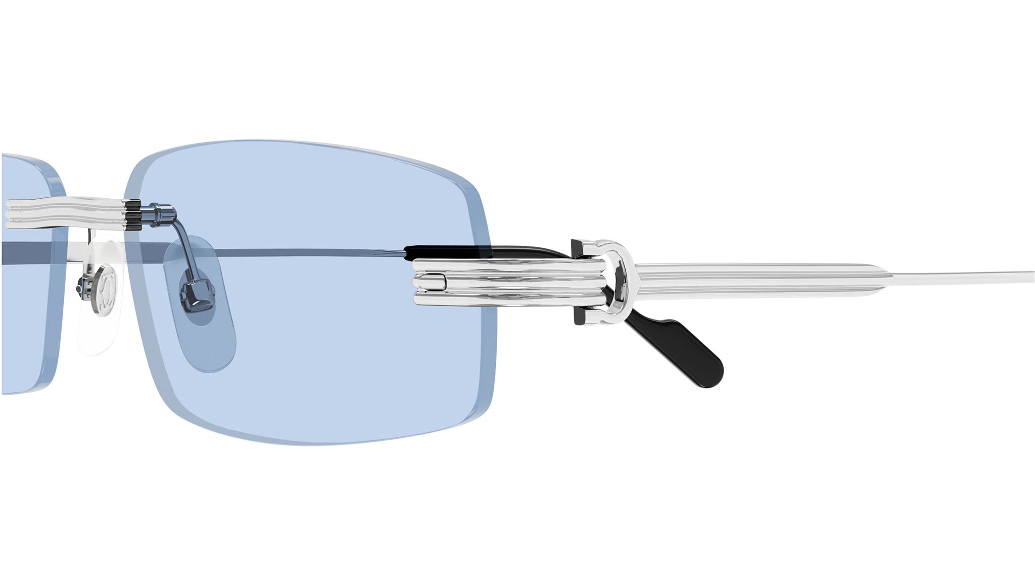 Cartier Première CT0535S Sunglasses 005 Shiny Silver - eye-oo.com