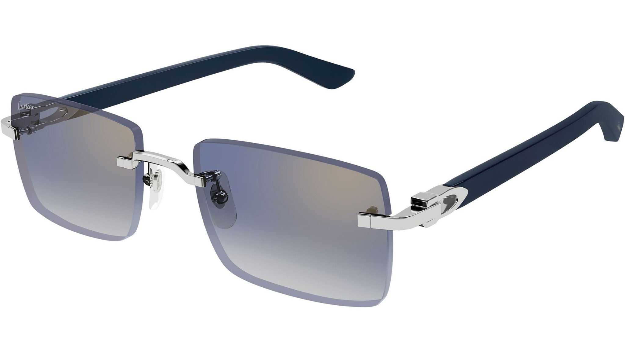 Cartier CT0579S Sunglasses Shiny Silver - eye-oo.com