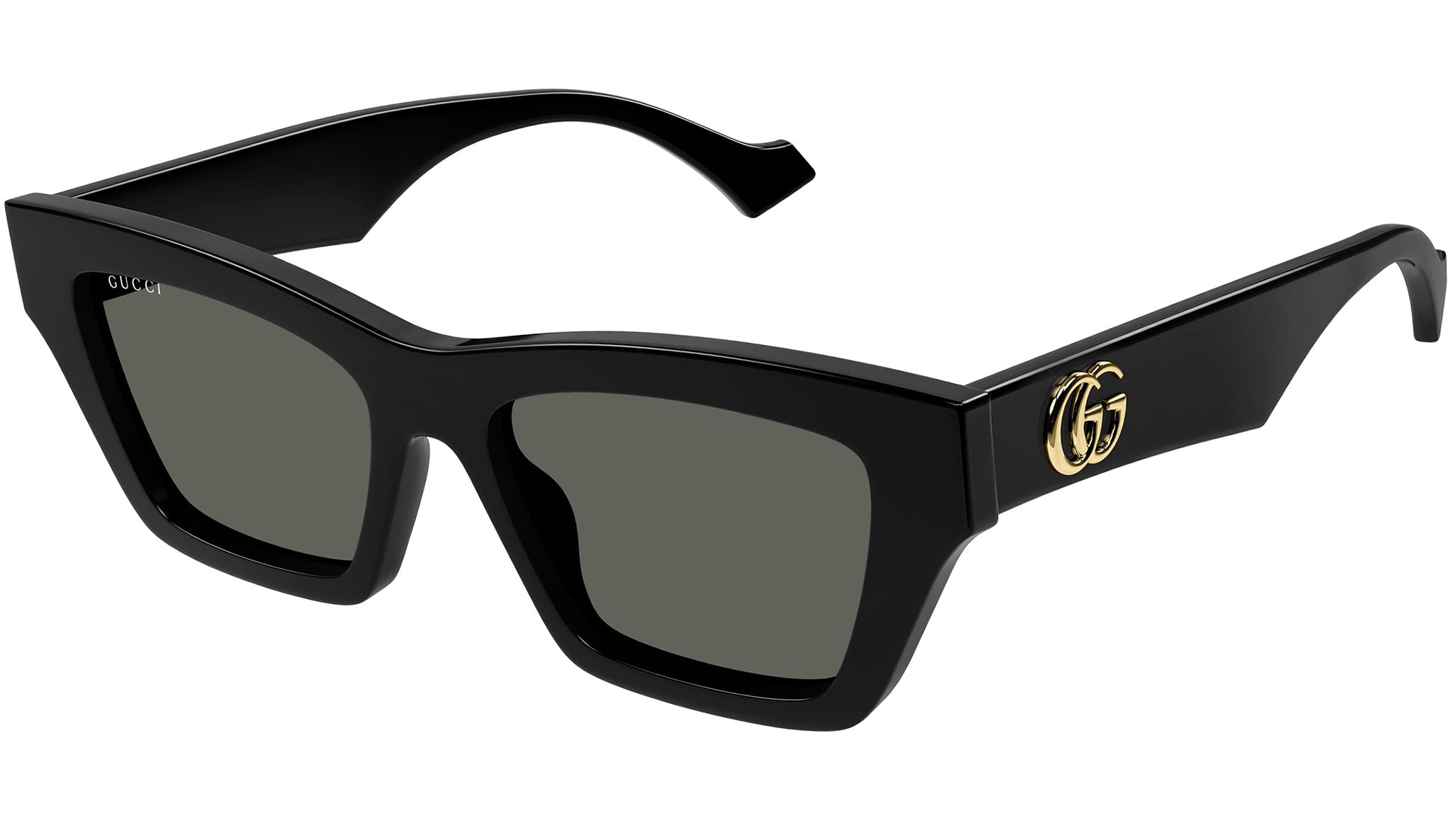Gucci GG1753S 001 Black Grey Cat Eye Sunglasses - eye-oo.com