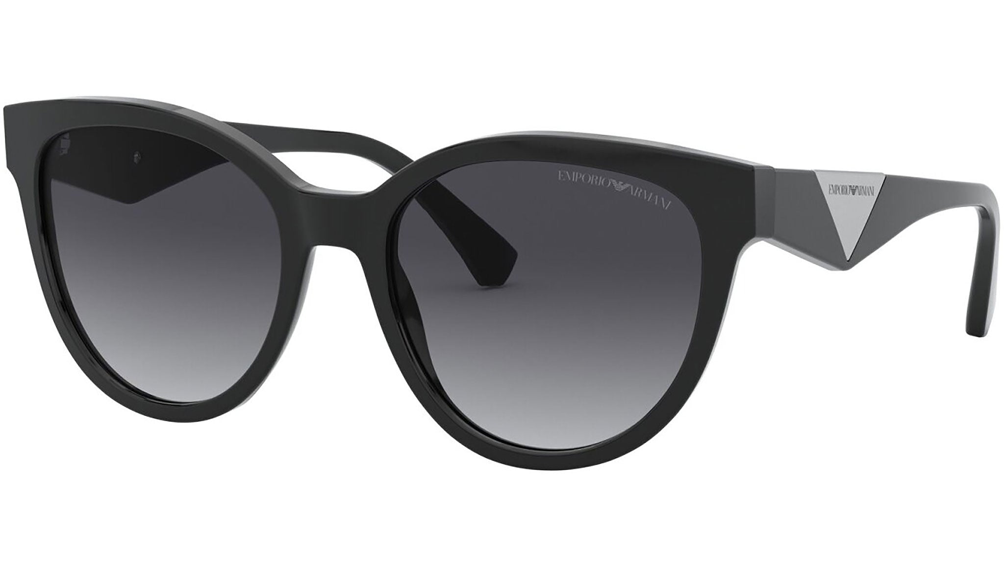 Emporio Armani 0EA4140 50018G Shiny Black Oval Sunglasses Emporio Armani EA4140 Sunglasses 50018G Shiny Black - eye-oo.com main image 2
