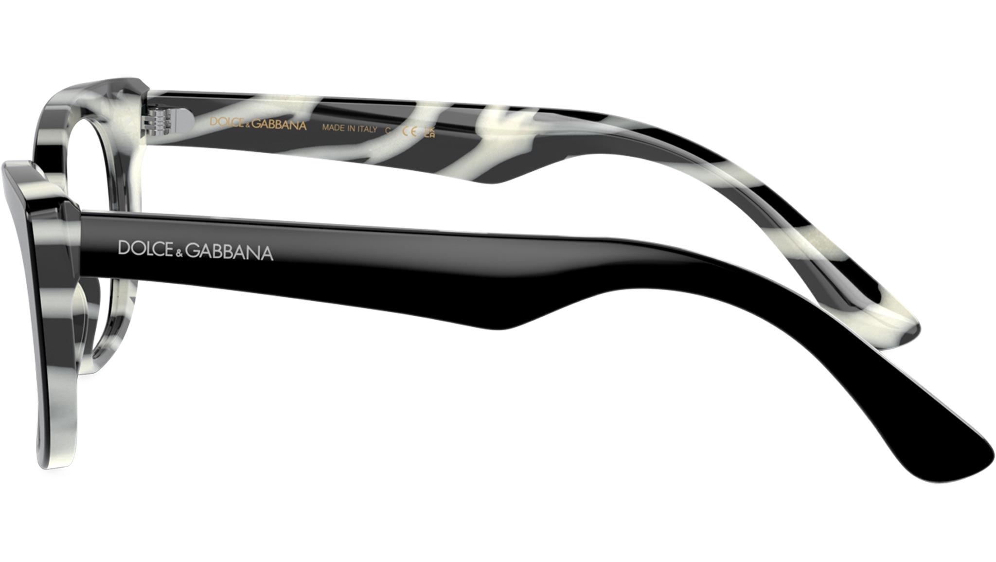 Dolce & Gabbana Kids DX 3357 Glasses 3372 Black On Zebra - eye-oo.com