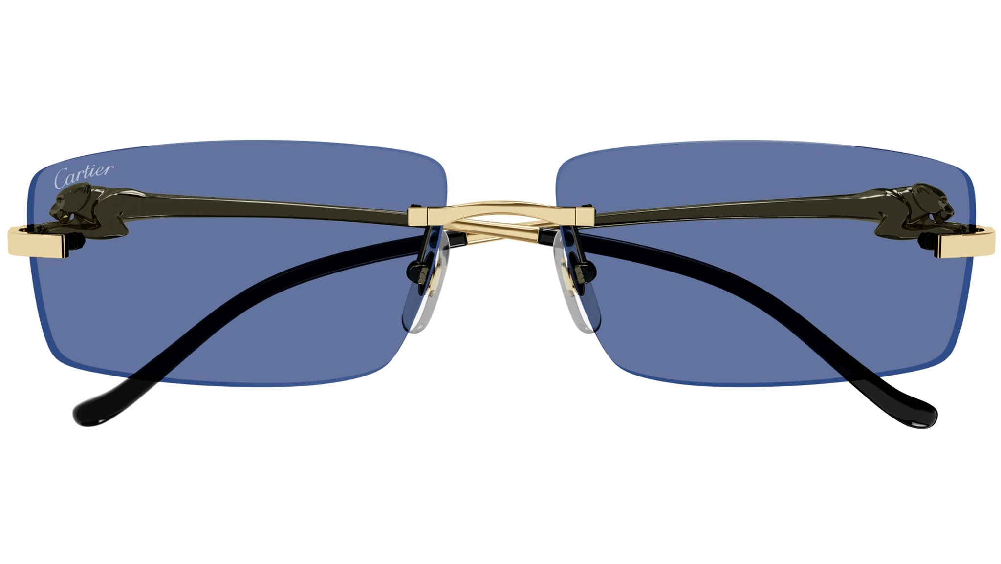 Panthère de Cartier Sunglasses CT0430S 004 Gold Blue - eye-oo.com