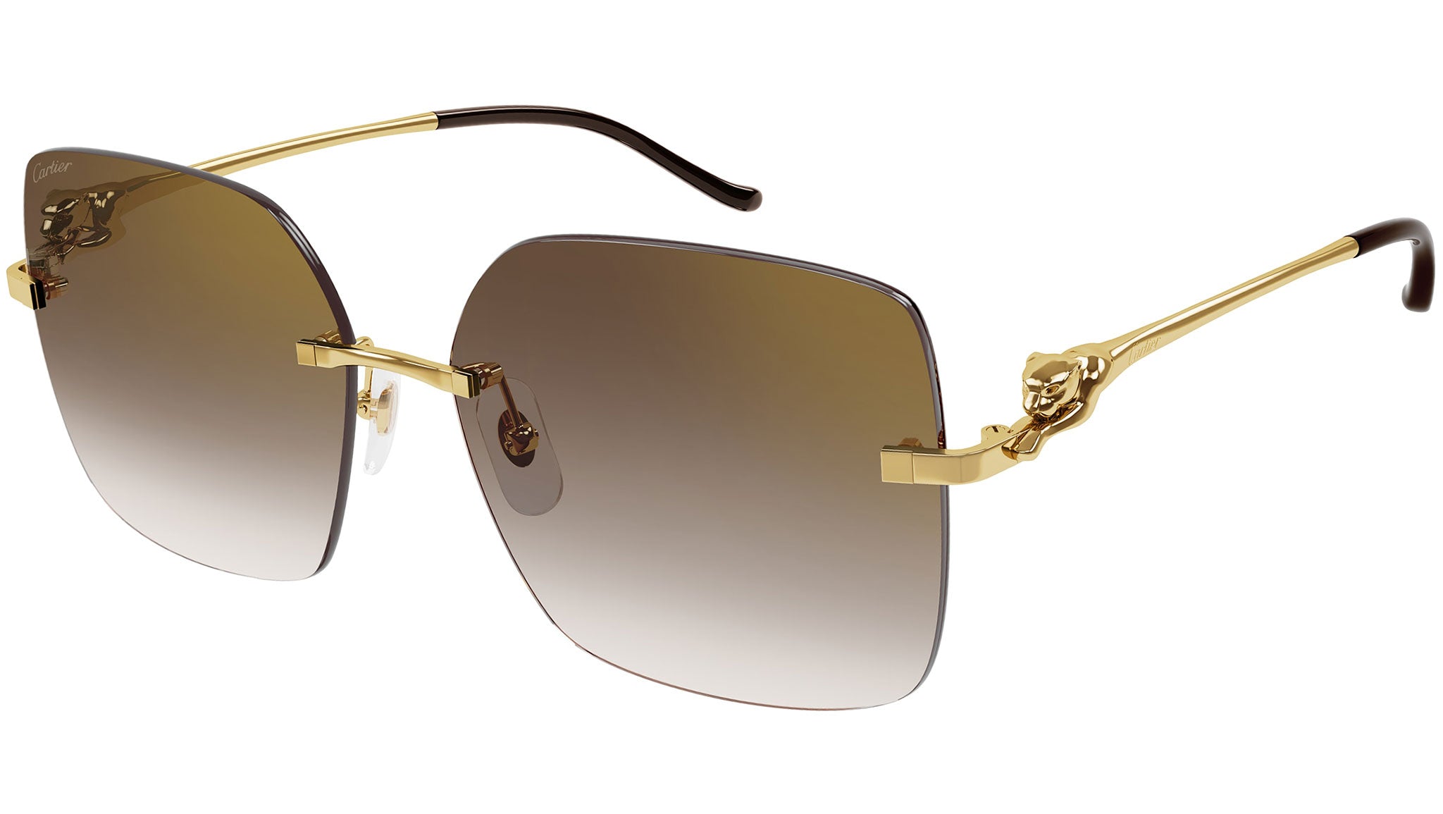 Panthère de Cartier Sunglasses CT0359S 002 Gold Brown