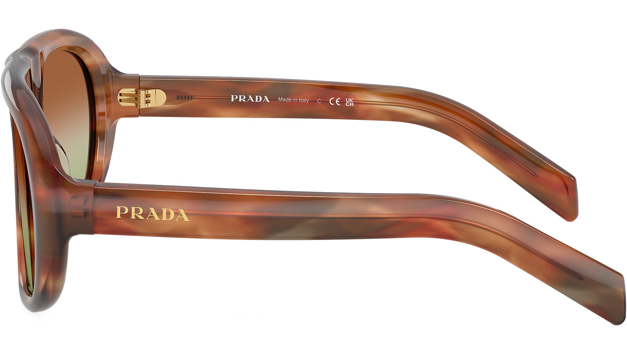 Prada PR CO5S (57-18) Sunglasses Striped Oak/Green/Brown Pr C05s Striped Laguna / Green Olive main image 2
