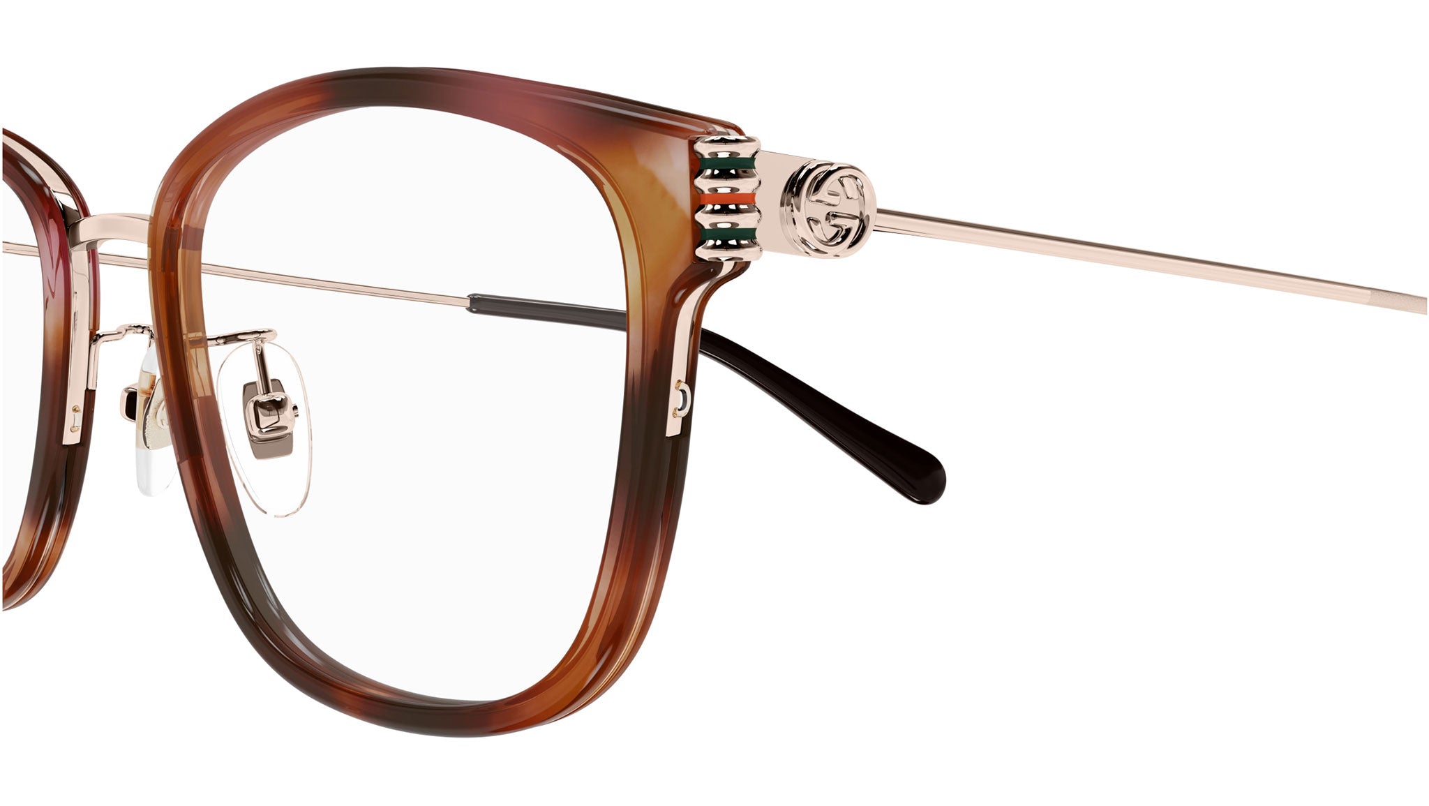 Gucci GG1886OA 004 Havana Gold Round Glasses - eye-oo.com