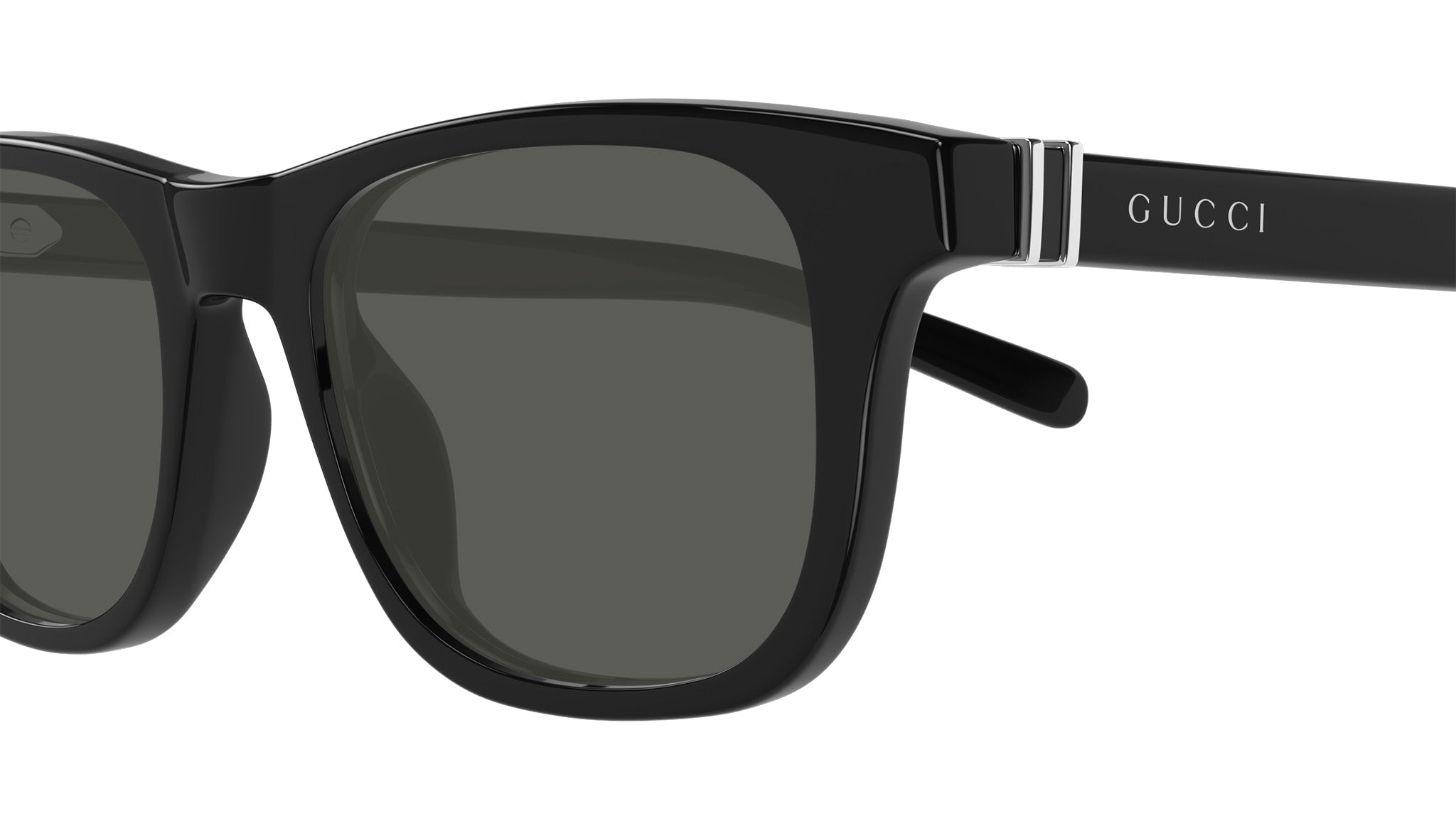 Gucci GG1671S 005 Black Grey Round Sunglasses - eye-oo.com