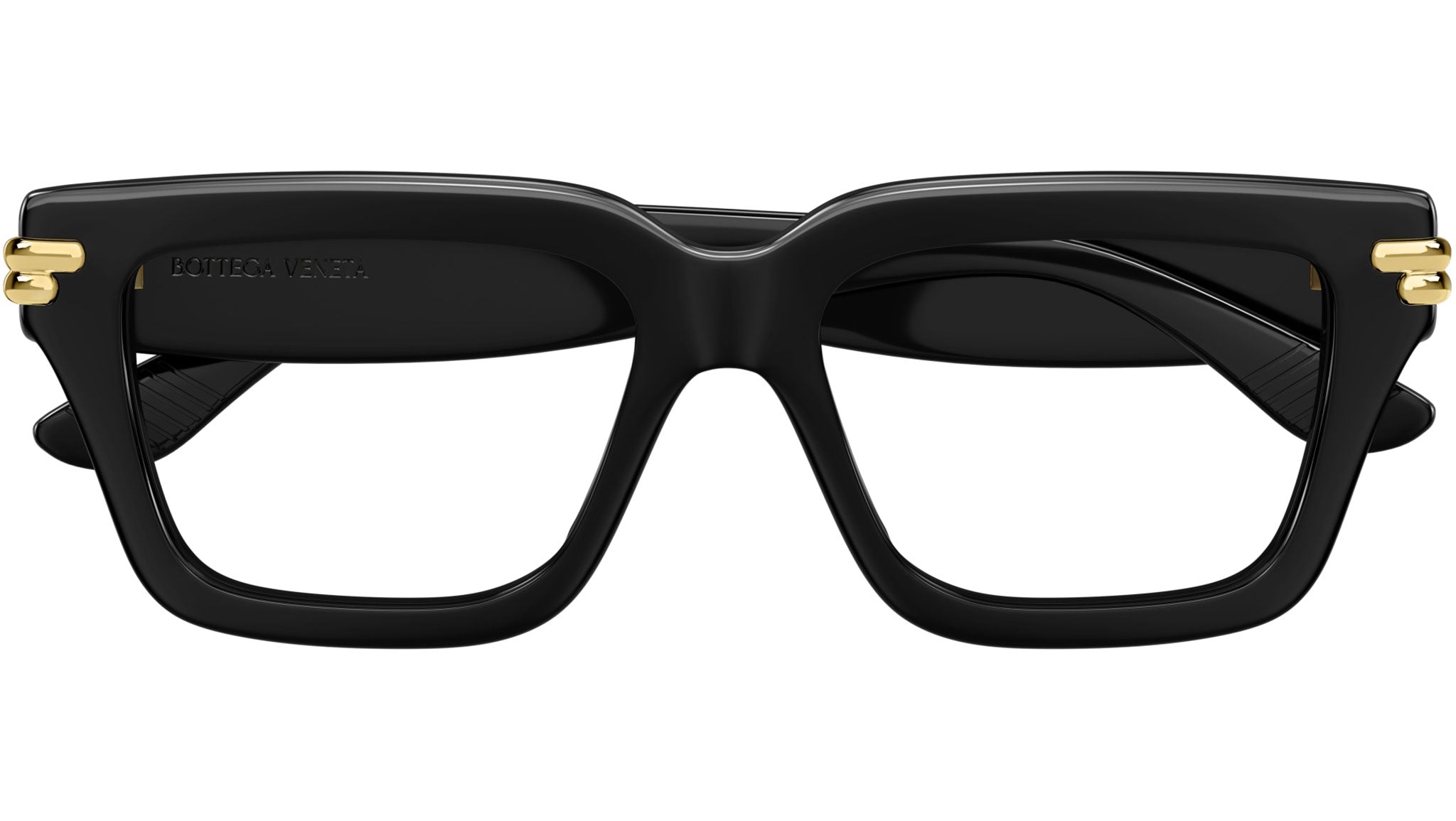 Bottega Veneta Eyeglasses BV1324O 001 Shiny Solid Black - eye-oo.com