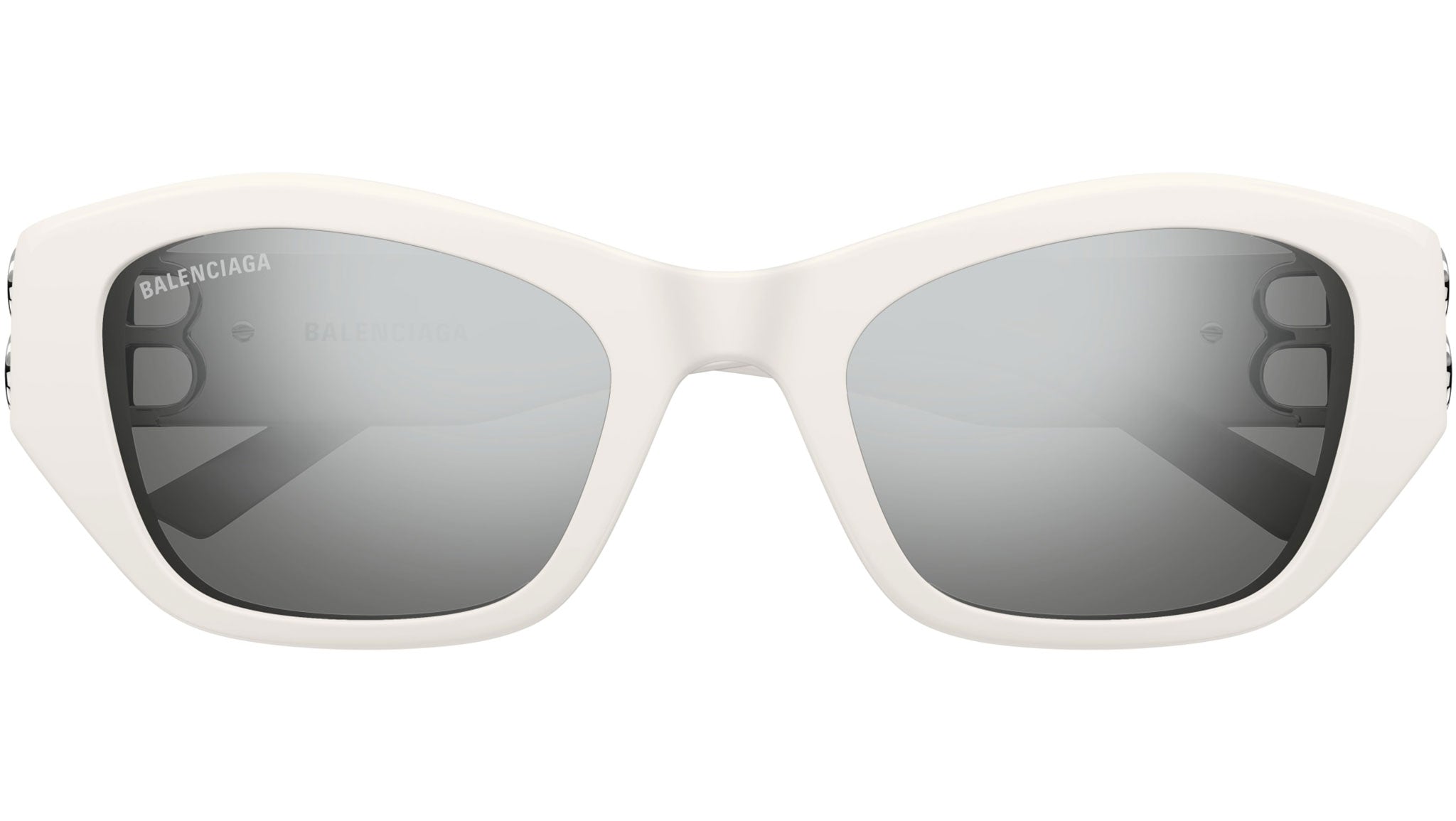 Balenciaga BB0311SK Sunglasses 003 Shiny White - eye-oo.com