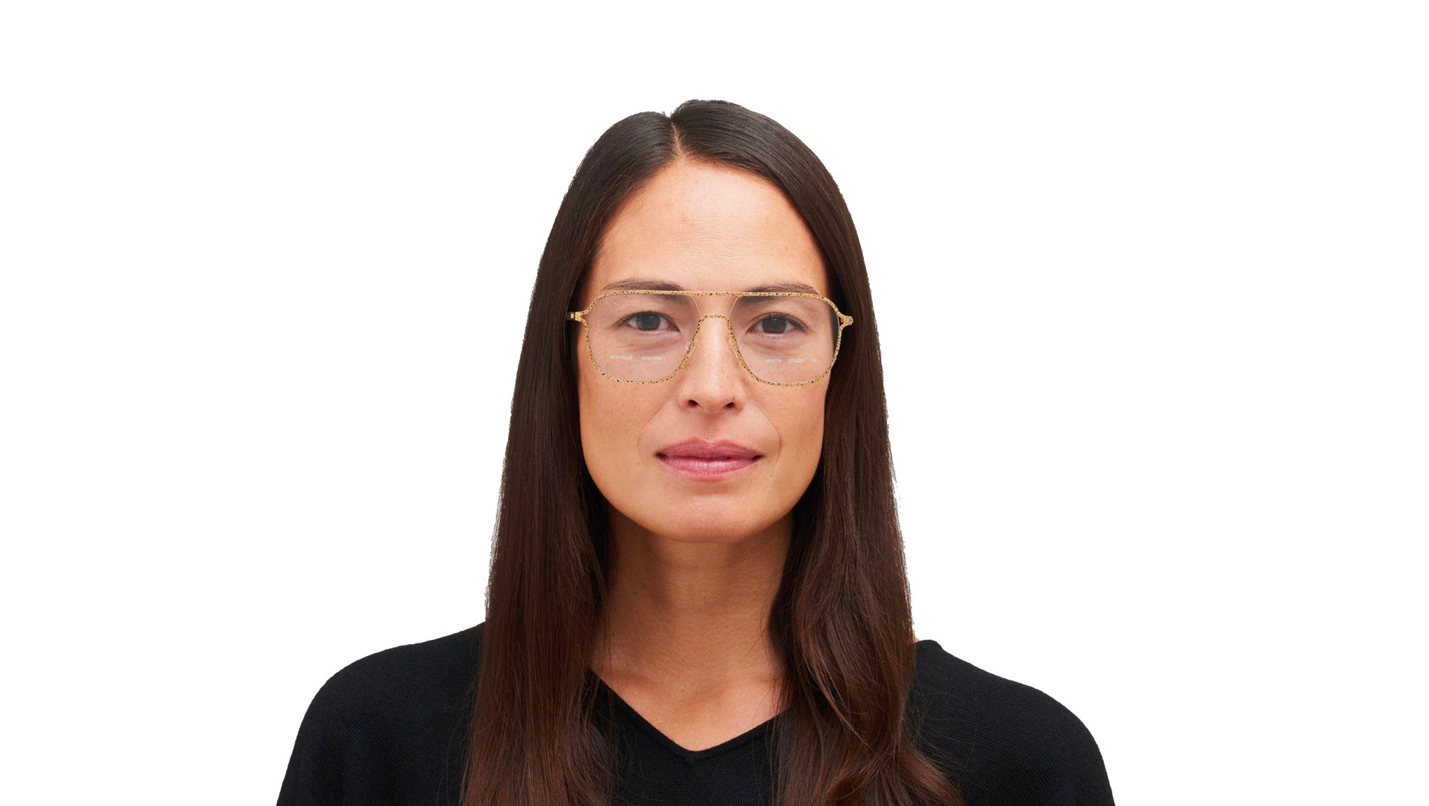 Mykita STUDIO 14.1 Sunglasses 646 Gold Black Terrazzo - eye-oo.com
