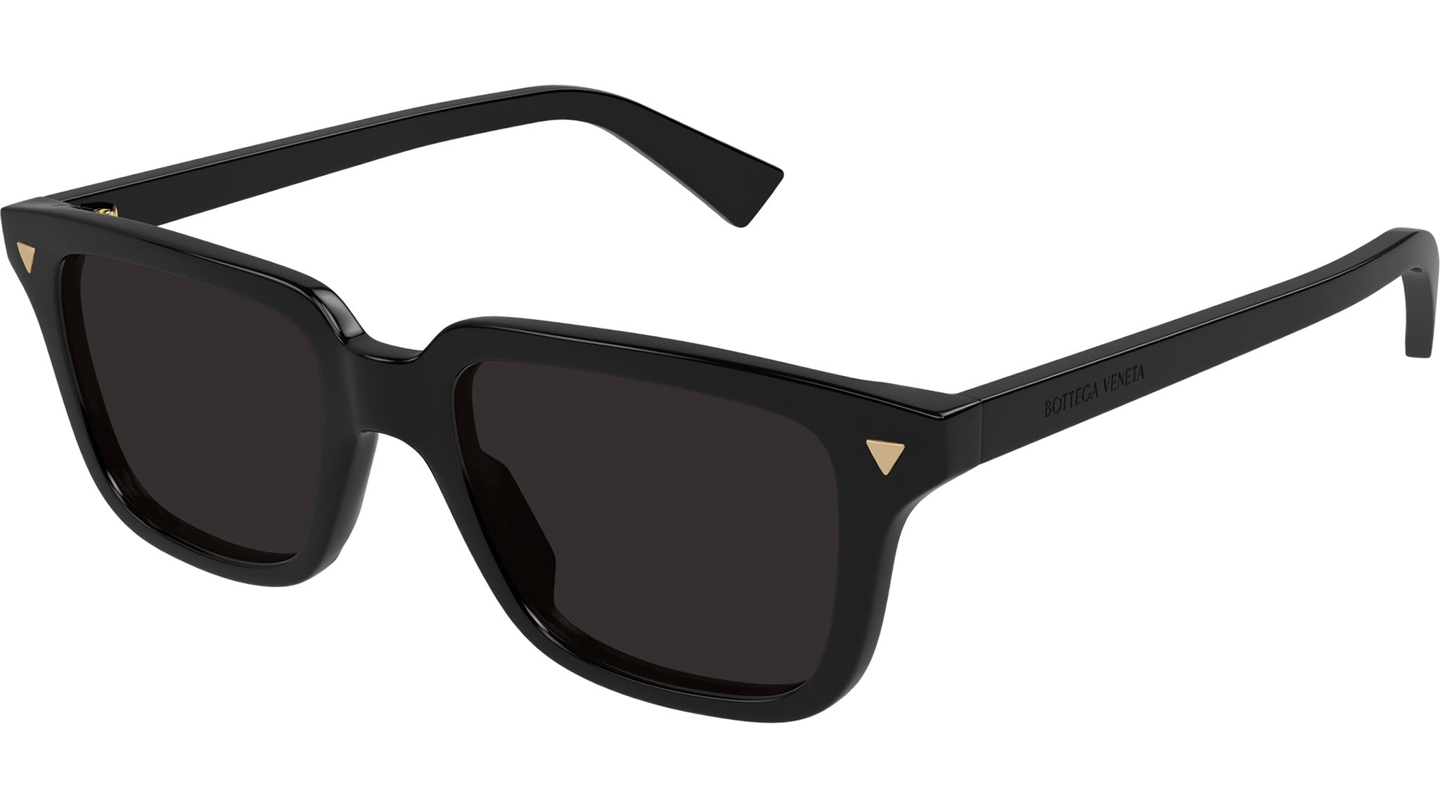 BV1363S Bottega Veneta Rectangular Sunglasses 001 Solid Black