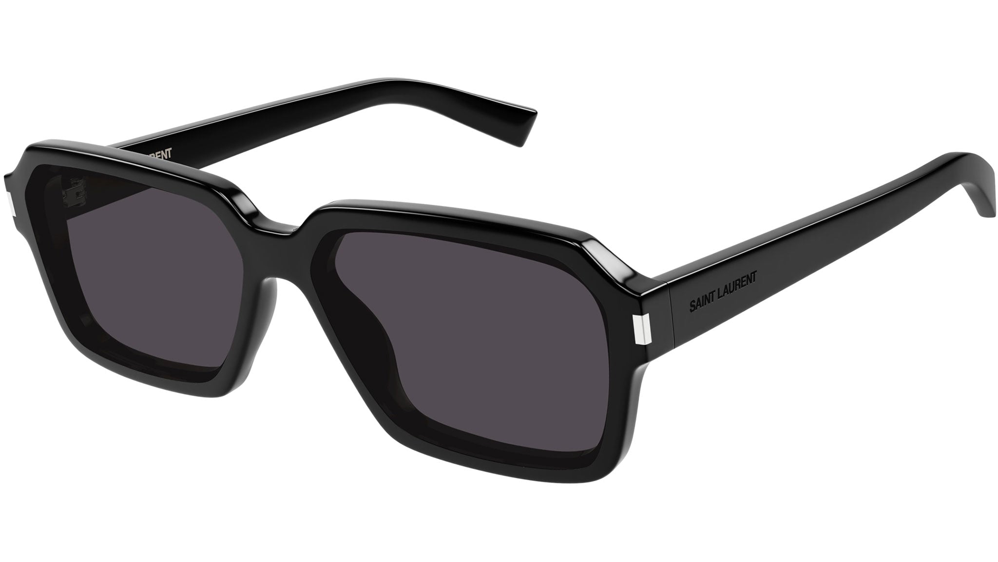 SAINT LAURENT ブラックサングラス Saint Laurent SL 611 Sunglasses 001 Shiny Black - eye-oo.com