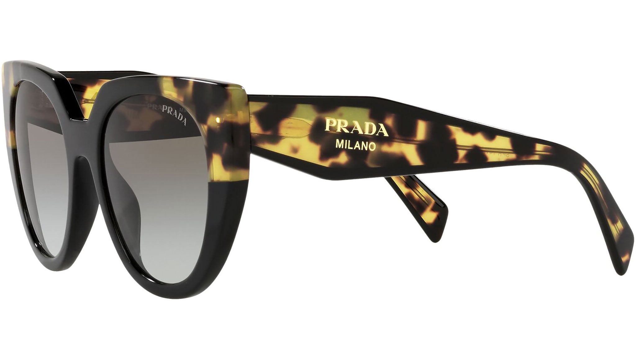 Prada PR14WS 3890A7 Cat Eye Sunglasses – Black/Medium Tortoise\\Grey Prada PR 15WS 3890A7 Sunglasses - US main image 2